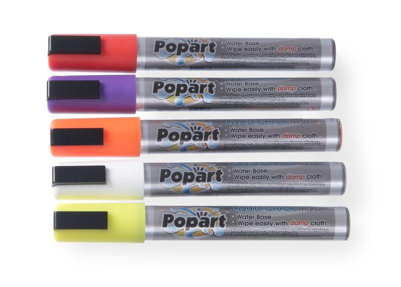 Popisovače na tabuli, šikmý hrot