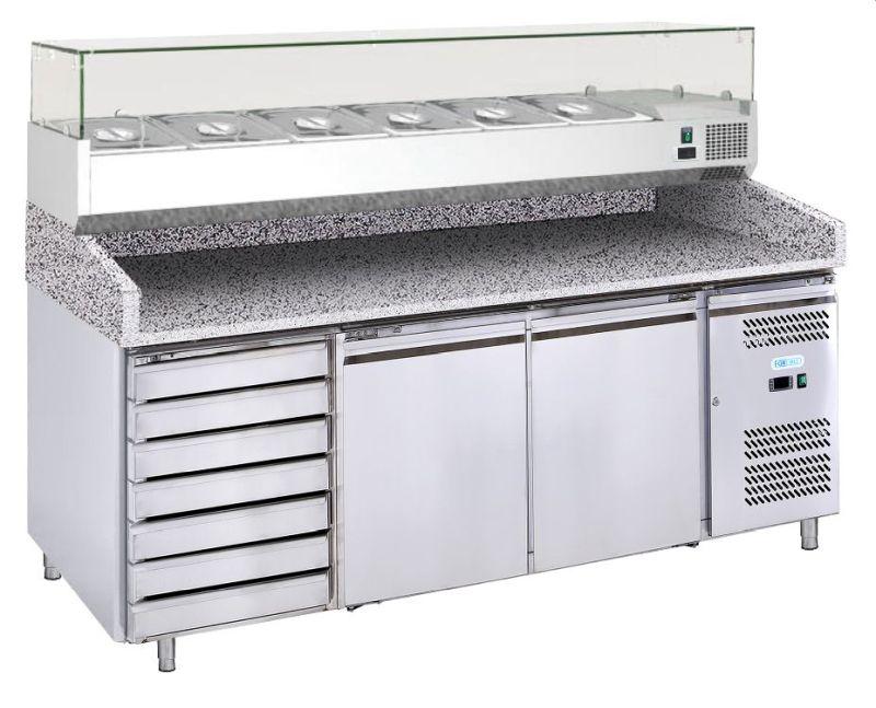 Ventilovaný chladicí pizza stůl G-PZ2610TN-FC +VRX2000-330