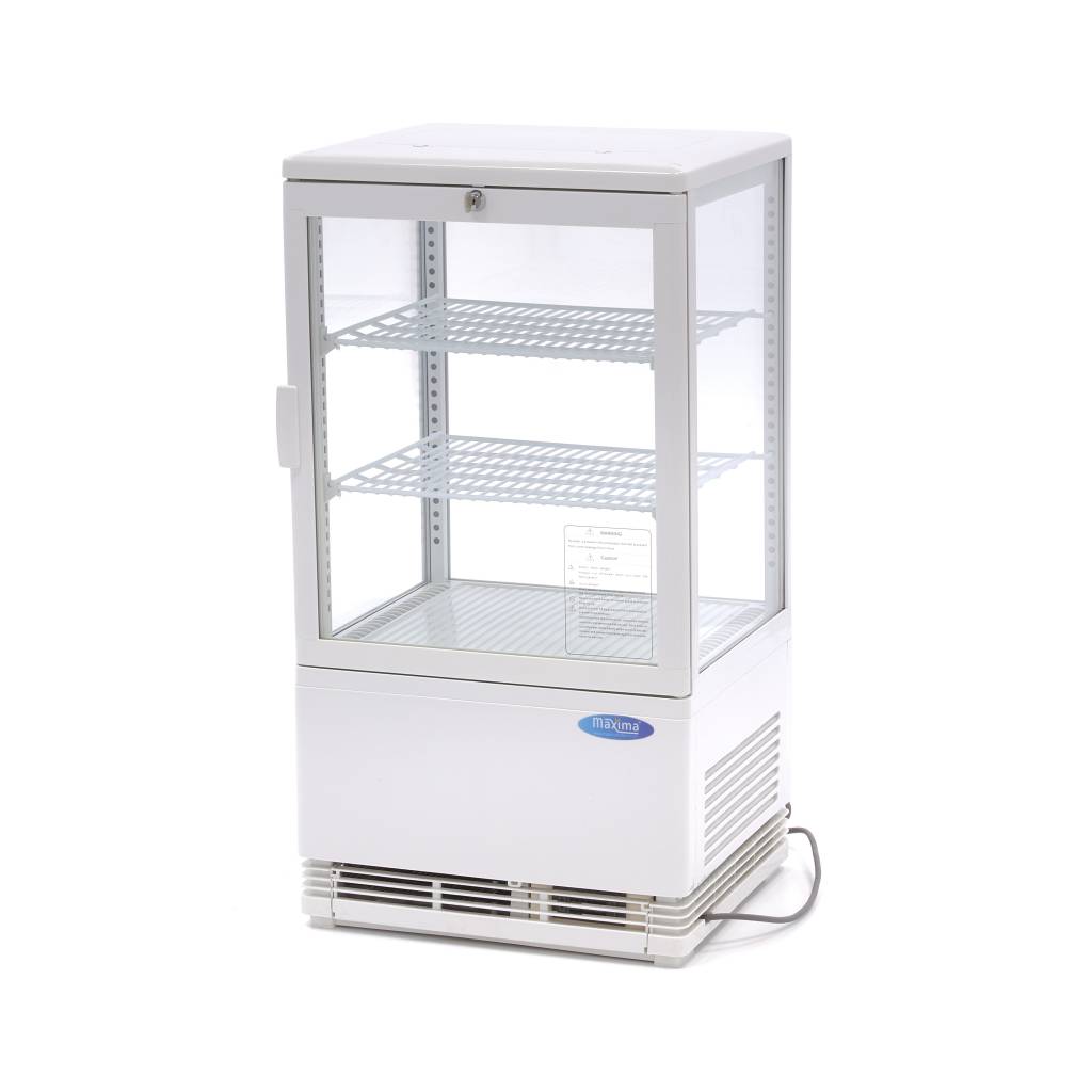 Chladnička s vitrínou 43 cm - 58 l - bílá