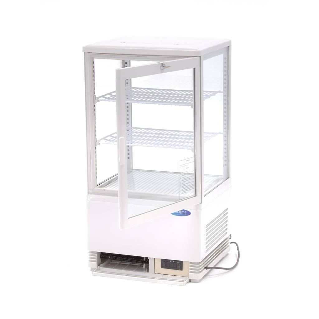 Chladnička s vitrínou 43 cm - 58 l - bílá