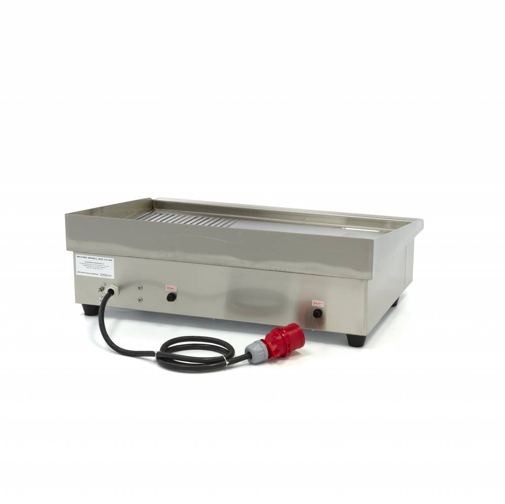 Elektrický gril - hladký a rýhovaný povrch - 400 V Maxima