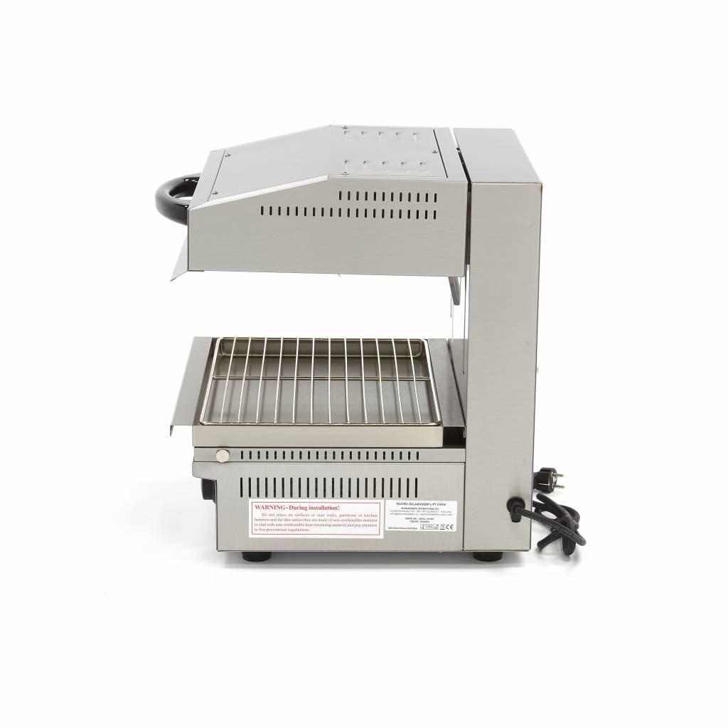 Gril Salamander s posuvným ramenem - 44 x 32 cm - 2800 W