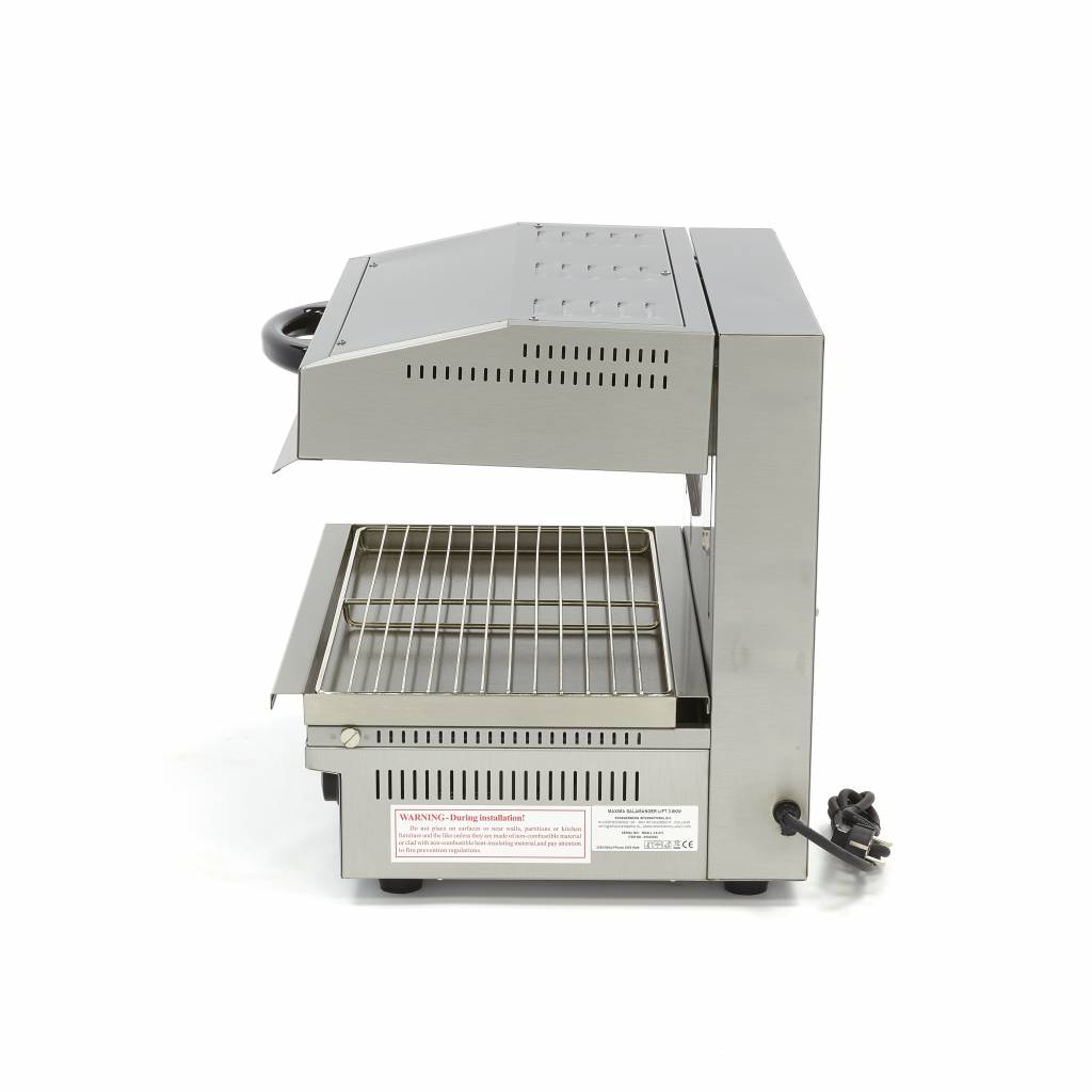 Gril Salamander s posuvným ramenem - 59 x 32 cm - 3600 W