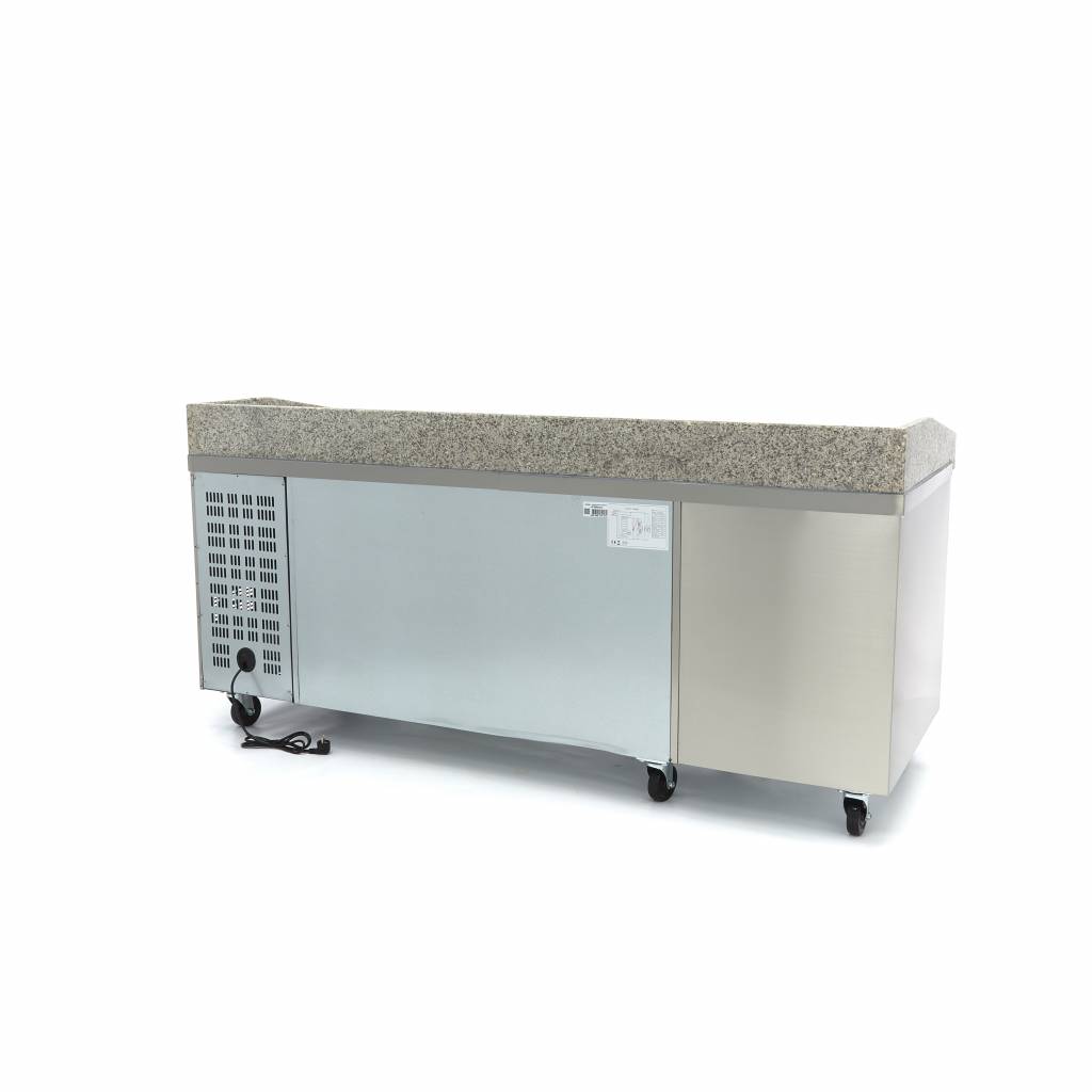 Chladnička na pizzu s 2 dveřmi - 202 cm - 780 l - 7 zásuvek