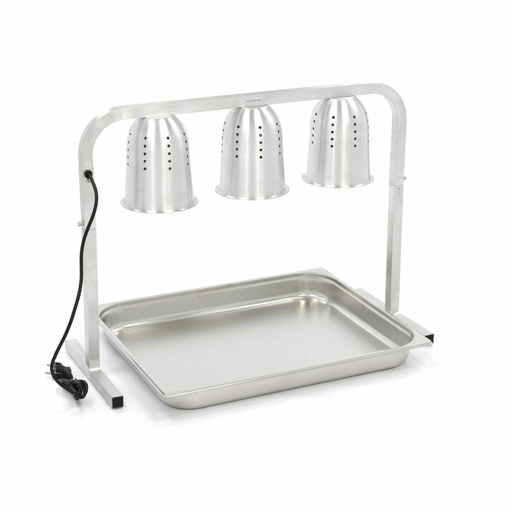 Trojitá ohřívací lampa - včetně 3 lamp - včetně 1 x 2/1 GN nádoby