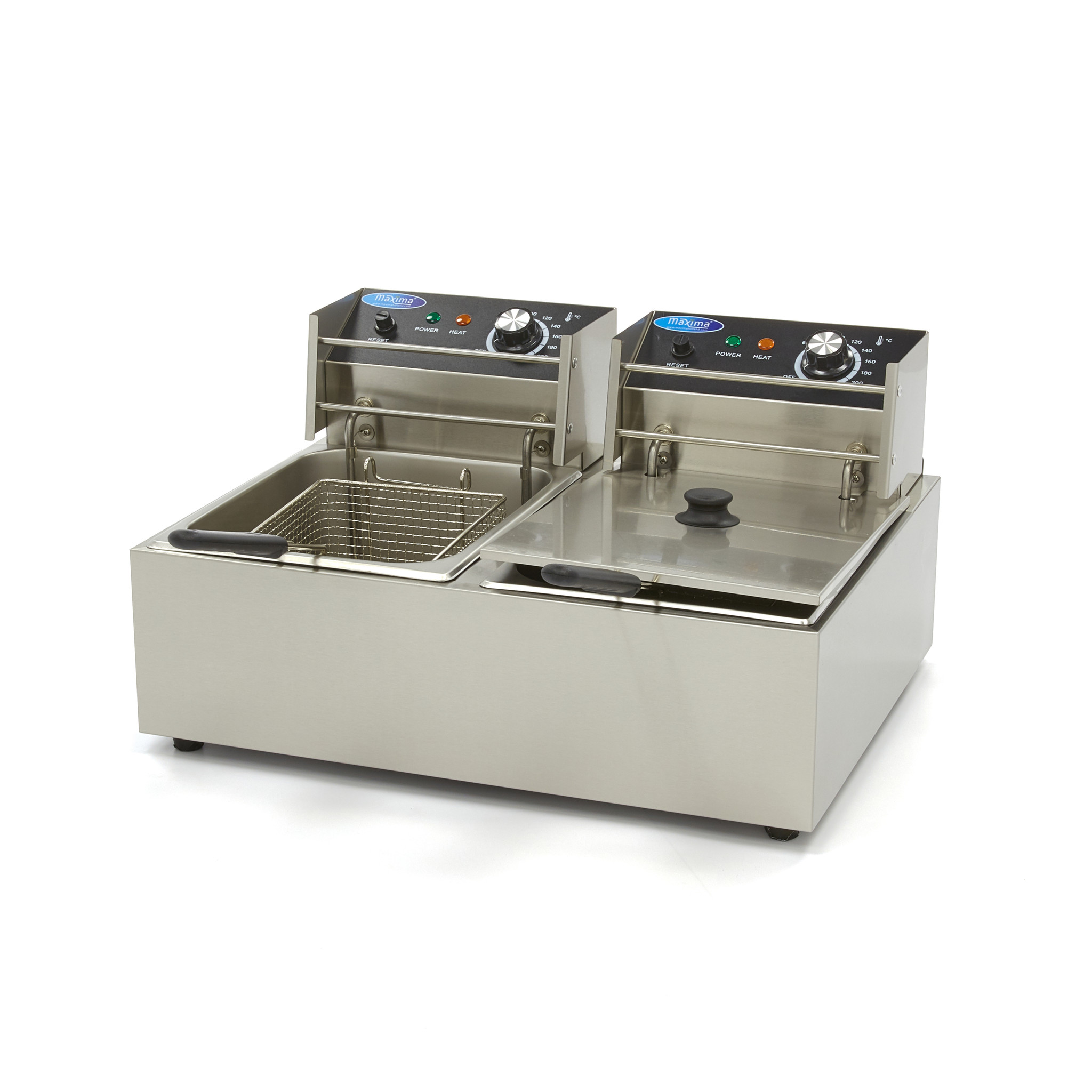 Fritéza 2 x 6 l - dvojitý koš Maxima