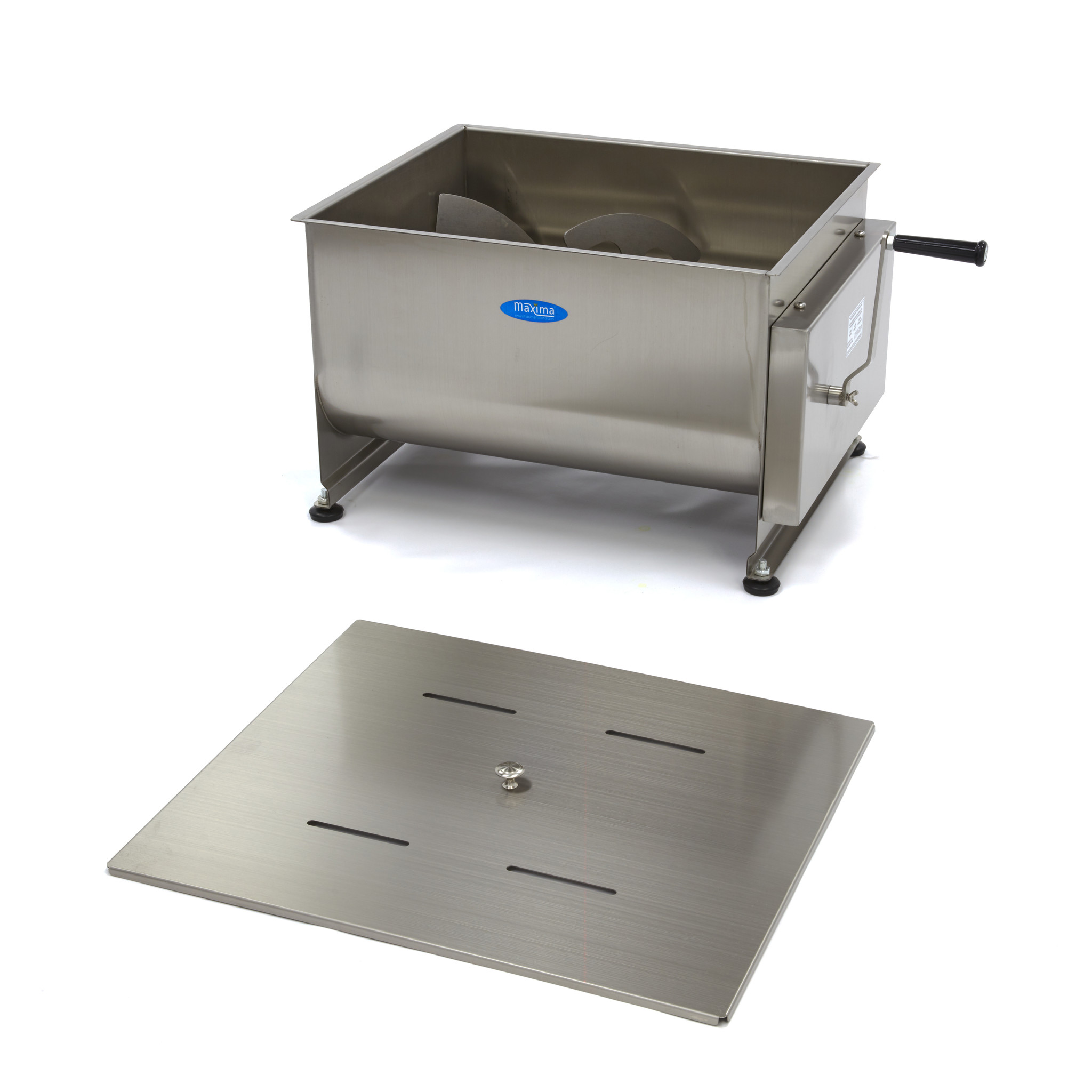 Mixér na maso 60 l - manuální - dvojitá náprava - 45 kg masa