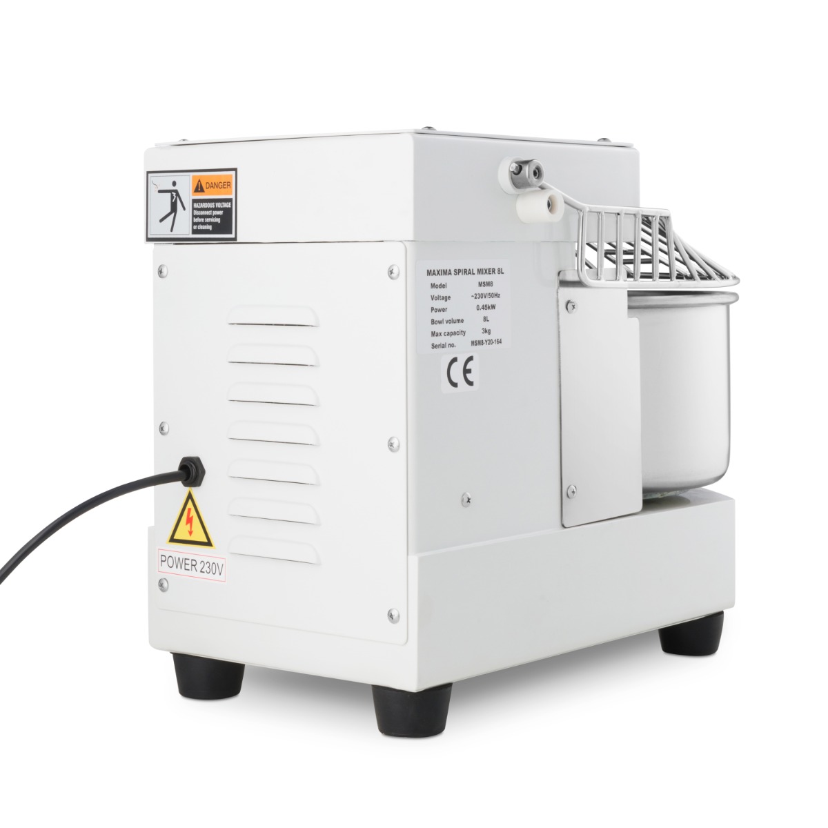 Mixér na těsto 8 l - 4,5 kg těsta - 450 W