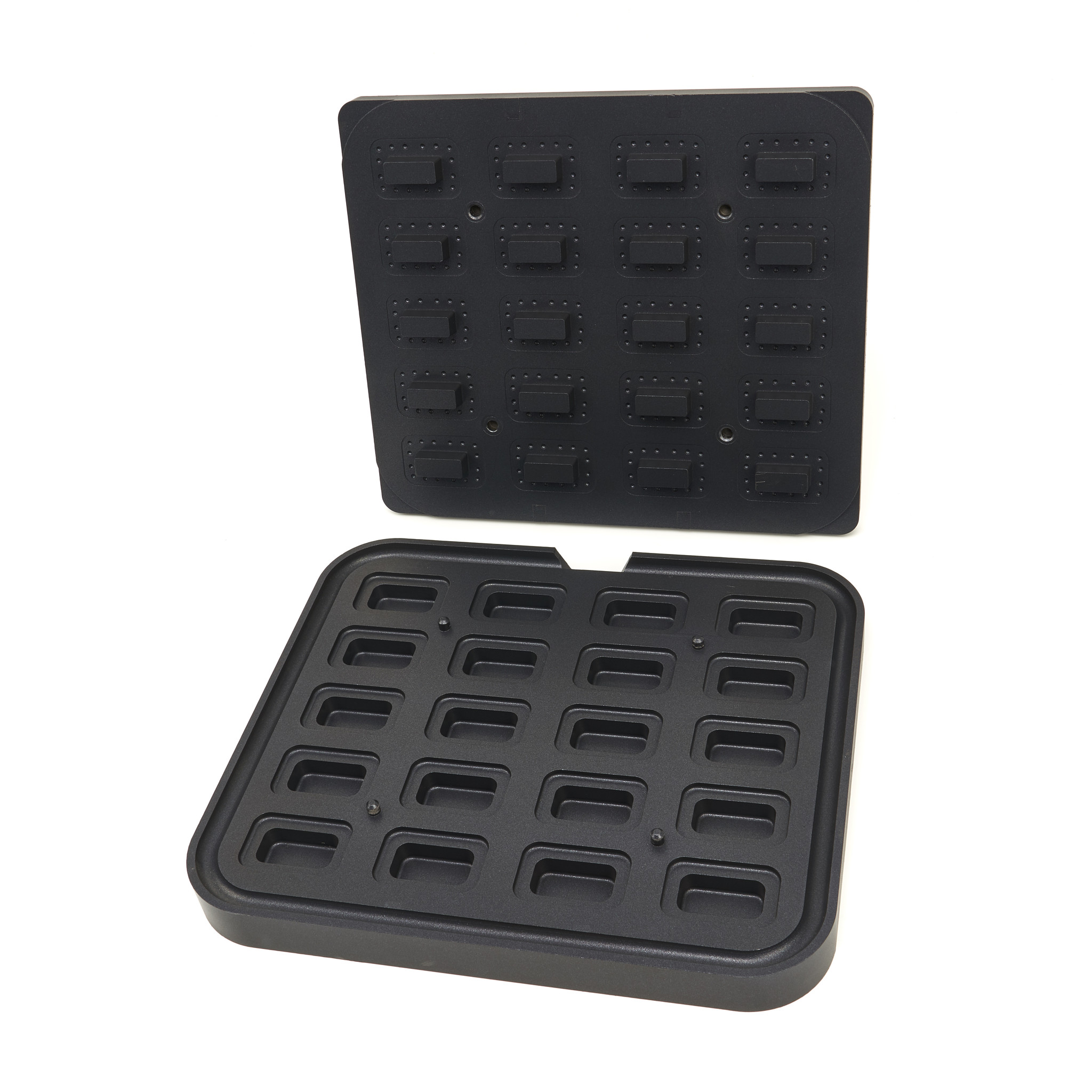 Forma na tartaletky - obdélník - 64x41/45x22 mm - 20 kusů