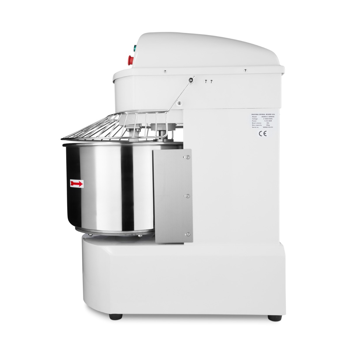 Mixér na těsto 60 l - 38 kg těsta - 2 rychlosti - 400 V