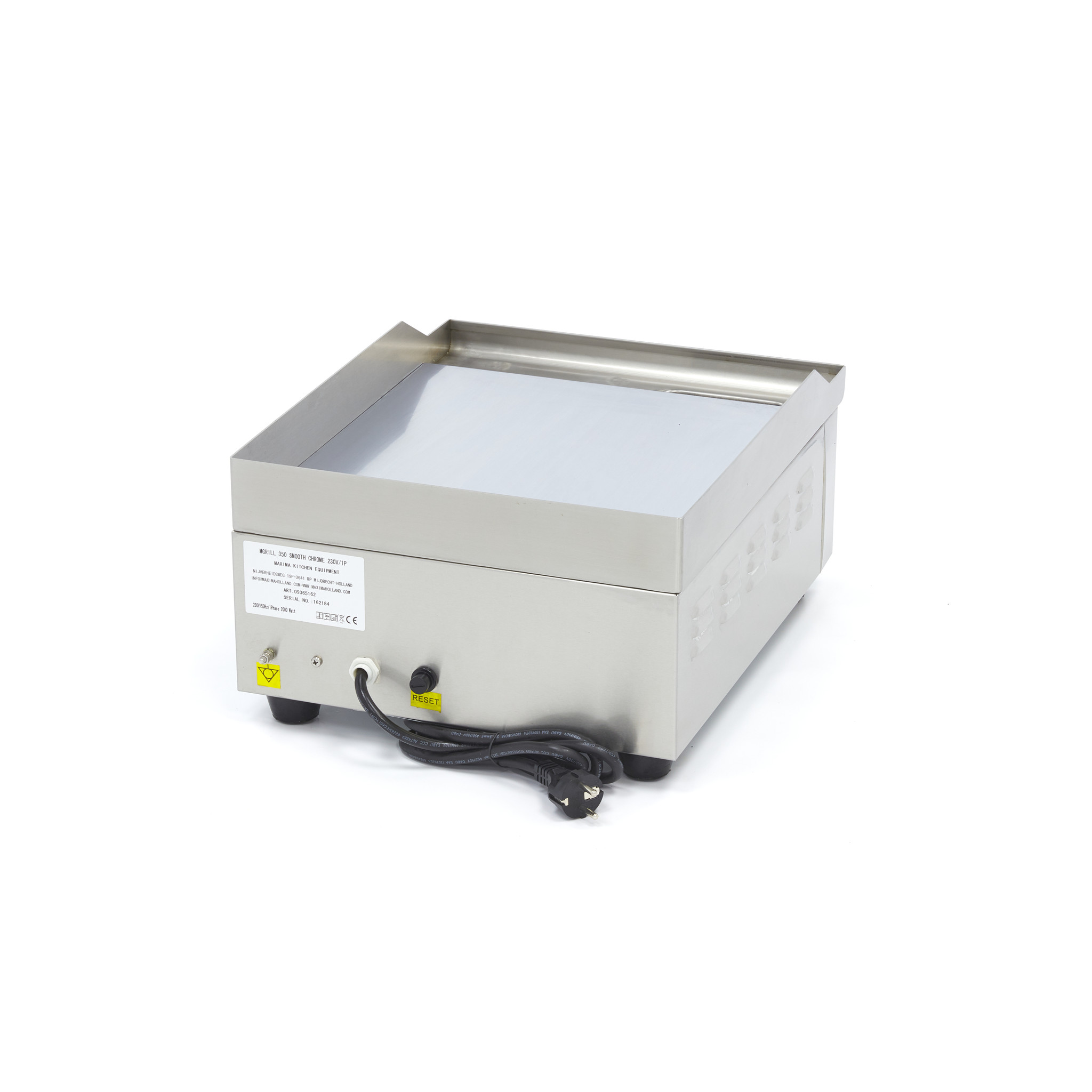 Elektrický gril - hladký povrch Smooth 36 cm - chromová deska Maxima
