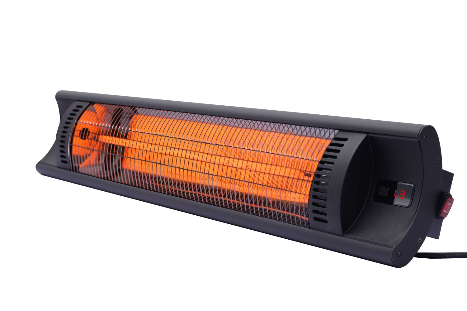 Infračervený zářič Bola terasový, HENDI, Černá, 230V/2500W, 912x185x(H)174mm