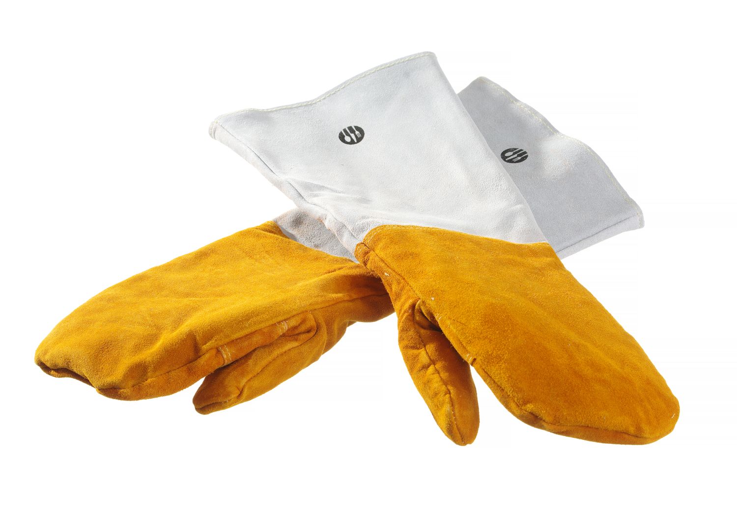 Tepelně odolné kožené grilovací rukavice, 2 ks, HENDI, 2 ks, (L)460mm