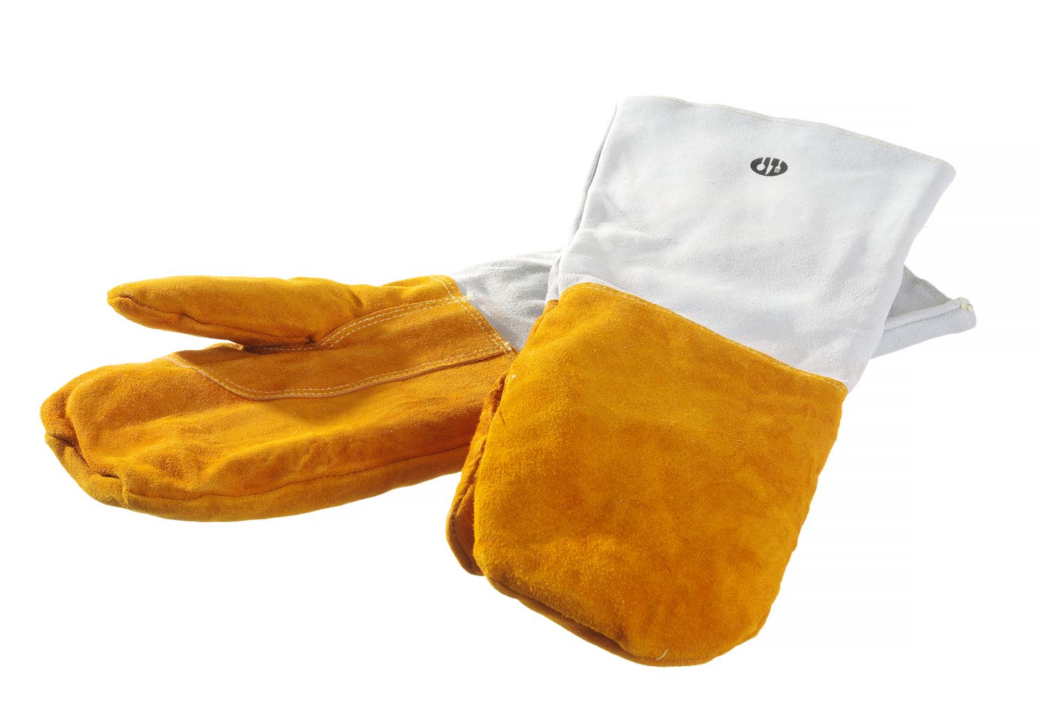 Tepelně odolné kožené grilovací rukavice, 2 ks, HENDI, 2 ks, (L)460mm