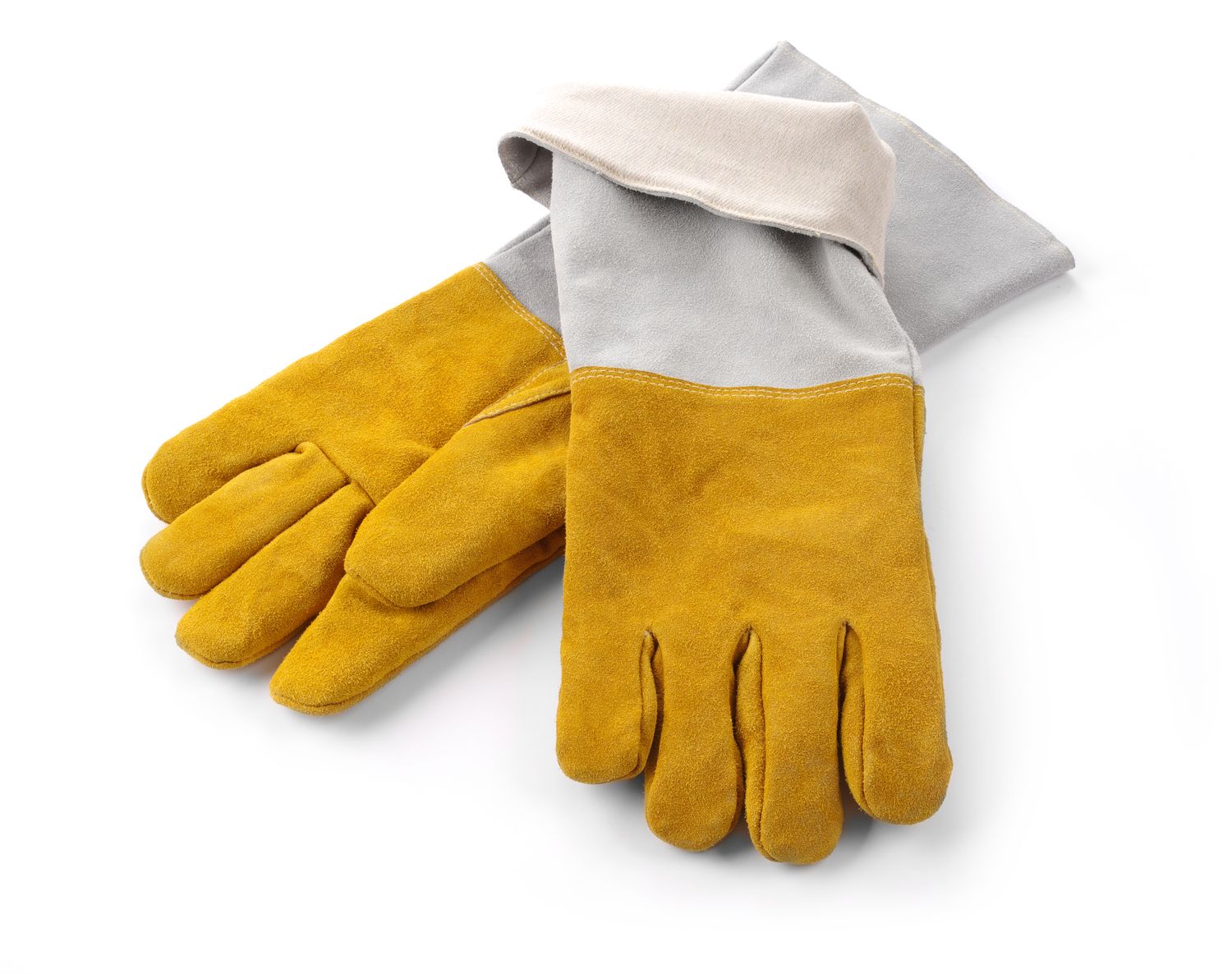 Kožené rukavice na grilování odolné vůči teplu – 2 ks, HENDI, 2 ks, (L)460mm