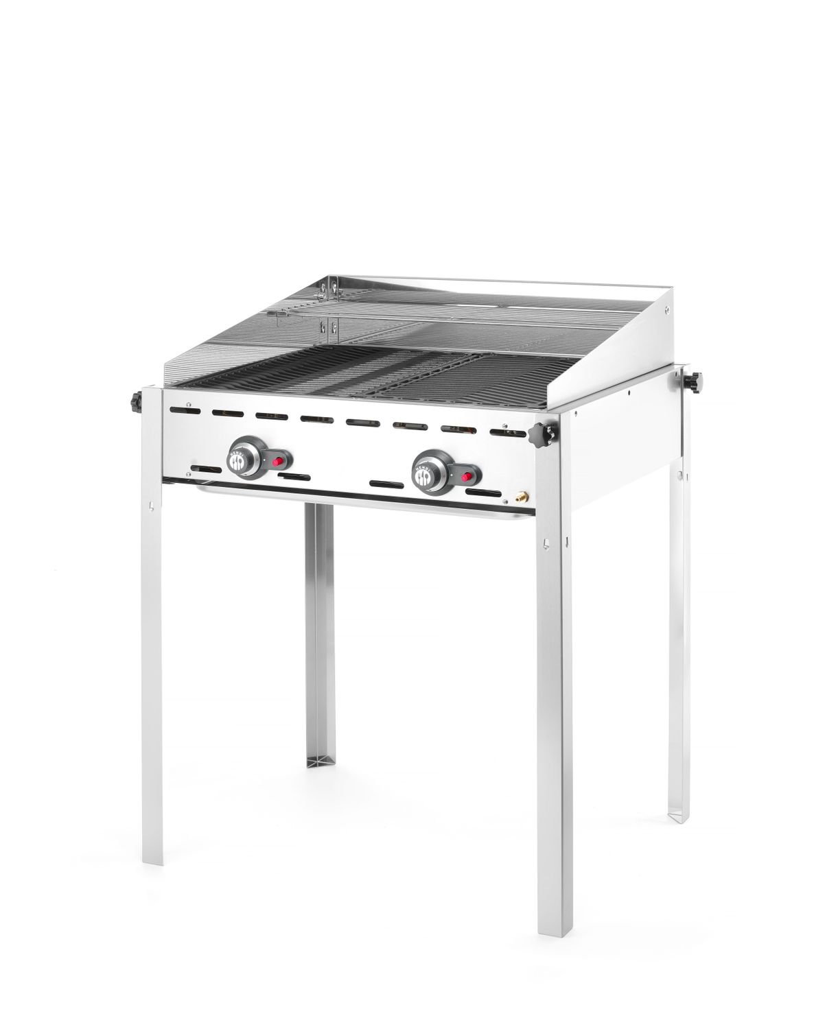 2-hořákový plynový gril Green Fire Profi Line, HENDI, Profi Line, Smaltovaná litinová pánev a mřížka GN 1/1, 11,6kW, 740x615x(H)825mm
