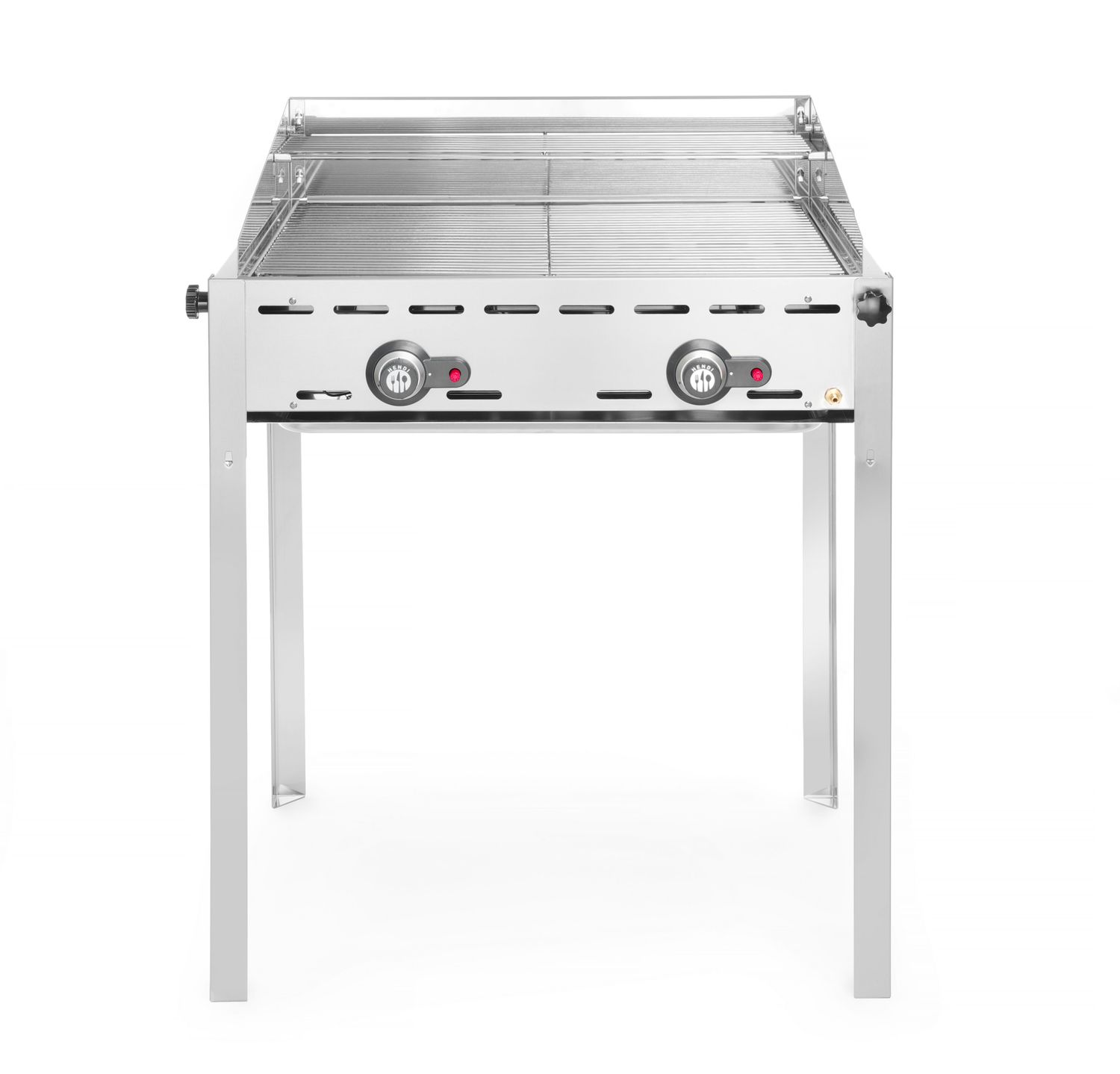 2-hořákový plynový gril Green Fire Profi Line, HENDI, Profi Line, 2 mřížky z nerezové oceli GN 1/1, 11,6kW, 740x612x(H)825mm