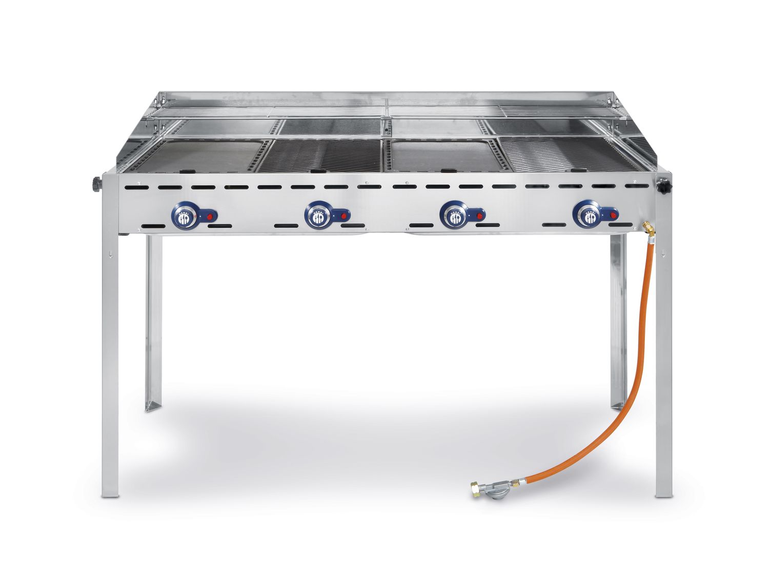 4-hořákový plynový gril Green Fire Profi Line, 22kW, 1400x612x(H)825mm