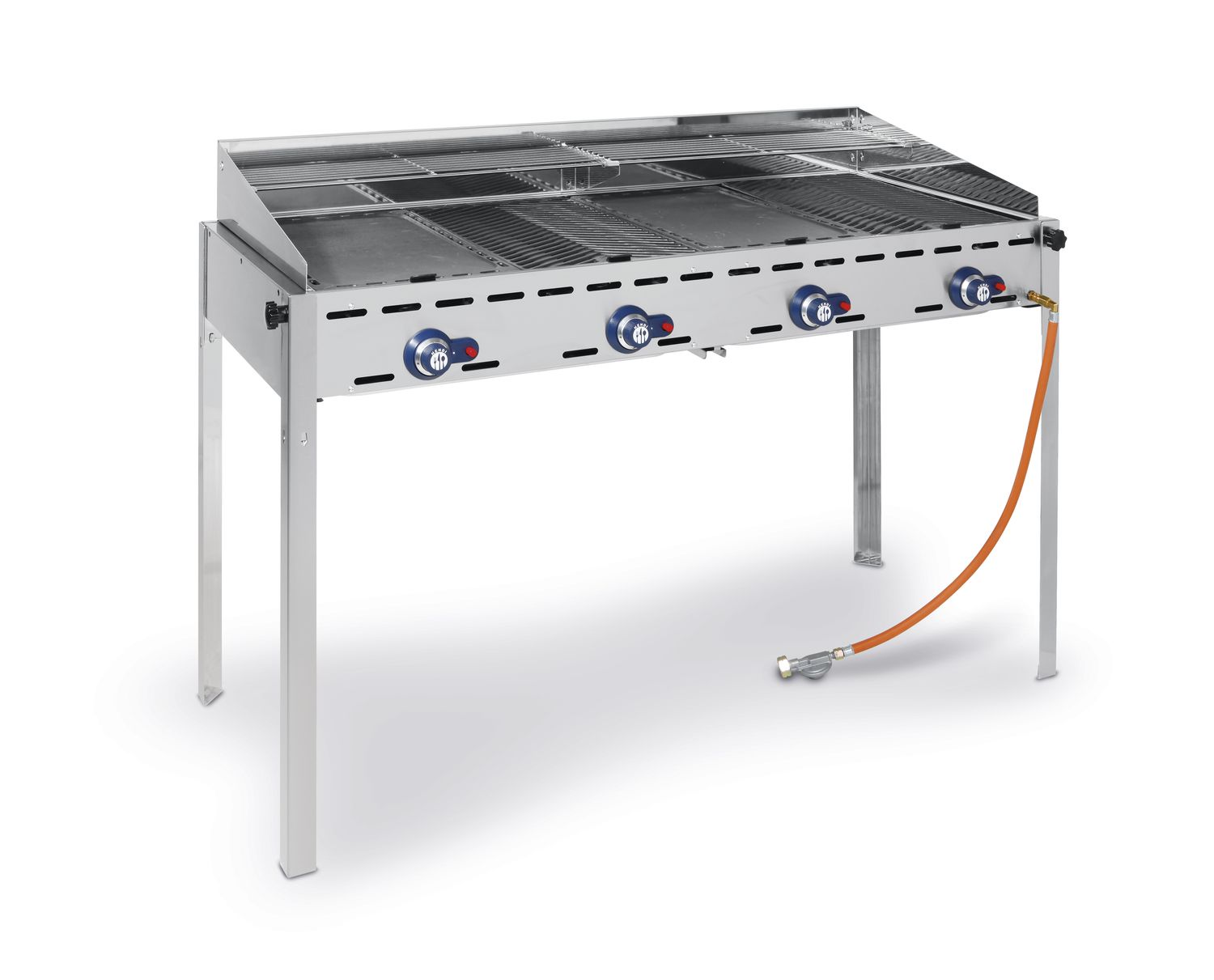 4-hořákový plynový gril Green Fire Profi Line, 22kW, 1400x612x(H)825mm