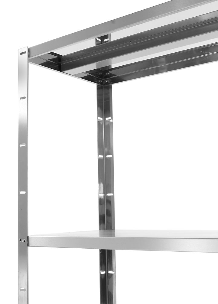 Skladovací regál se 4 plnými policemi – šroubový, HENDI, Kitchen Line, 1000x400x(H)1800mm