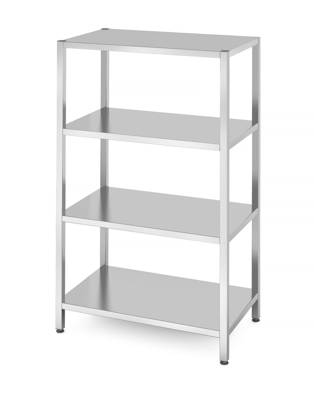 Skladovací regál se 4 plnými policemi – šroubový, HENDI, Kitchen Line, 1000x600x(H)1800mm