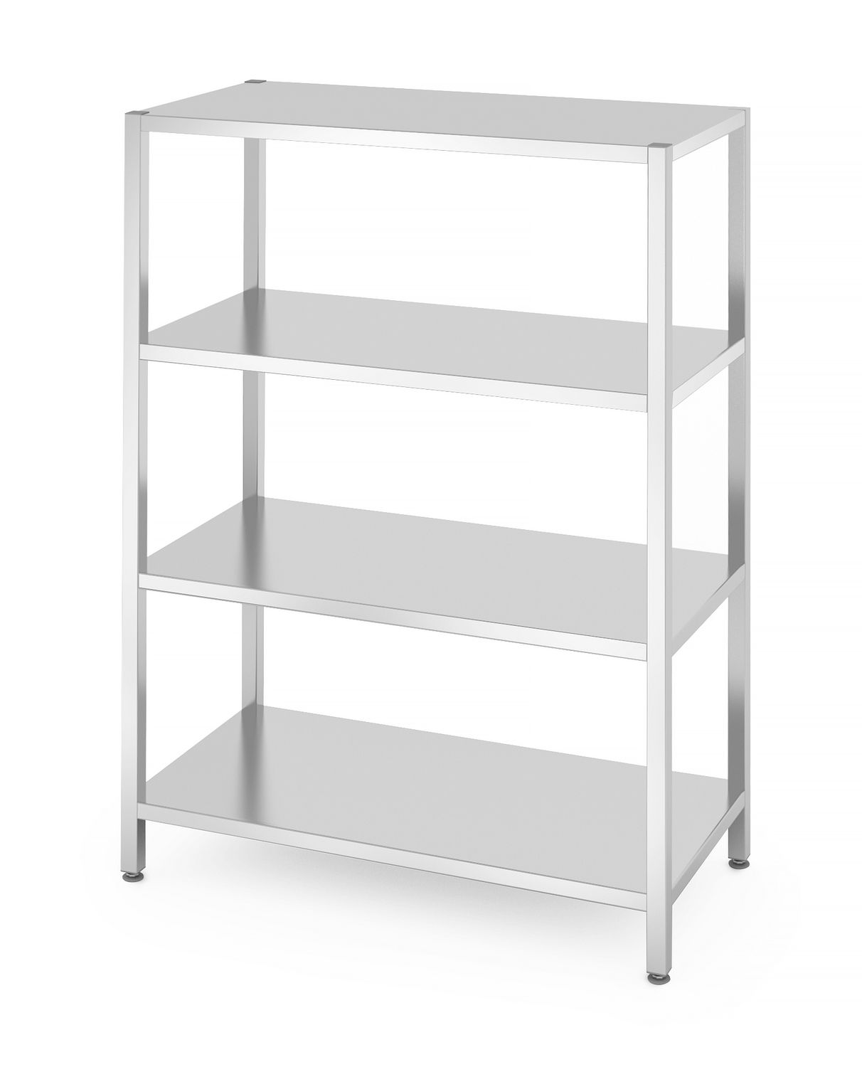 Skladovací regál se 4 plnými policemi – šroubový, HENDI, Kitchen Line, 1200x600x(H)1800mm