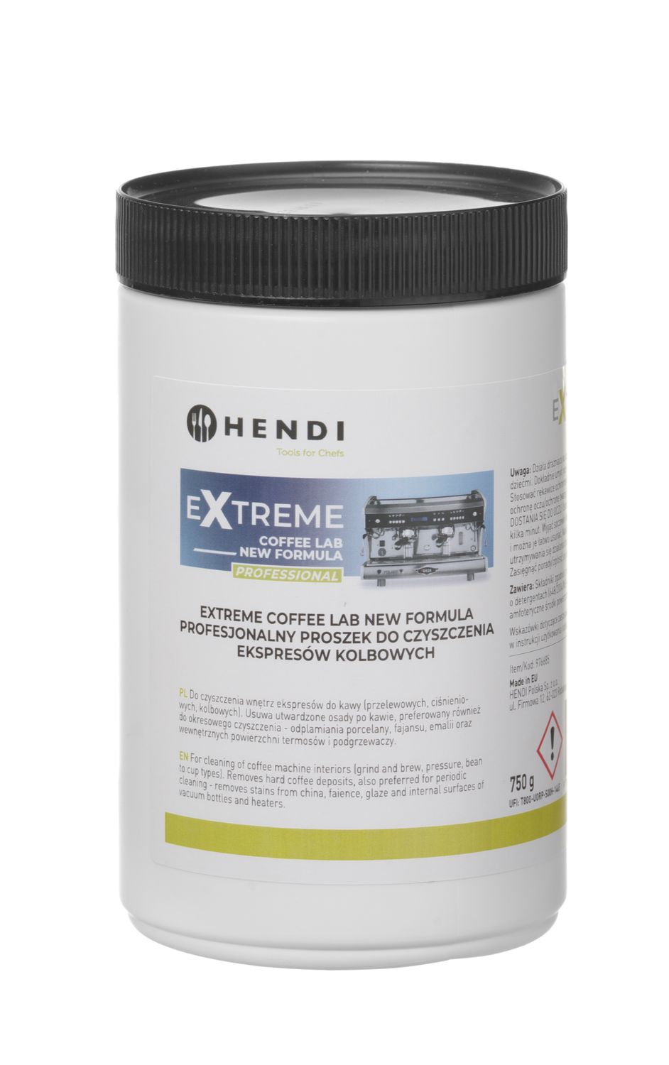 Extreme Coffee Lab New Formula profesionální čisticí prostředek pro pákové kávovary, HENDI, 0,75 kg