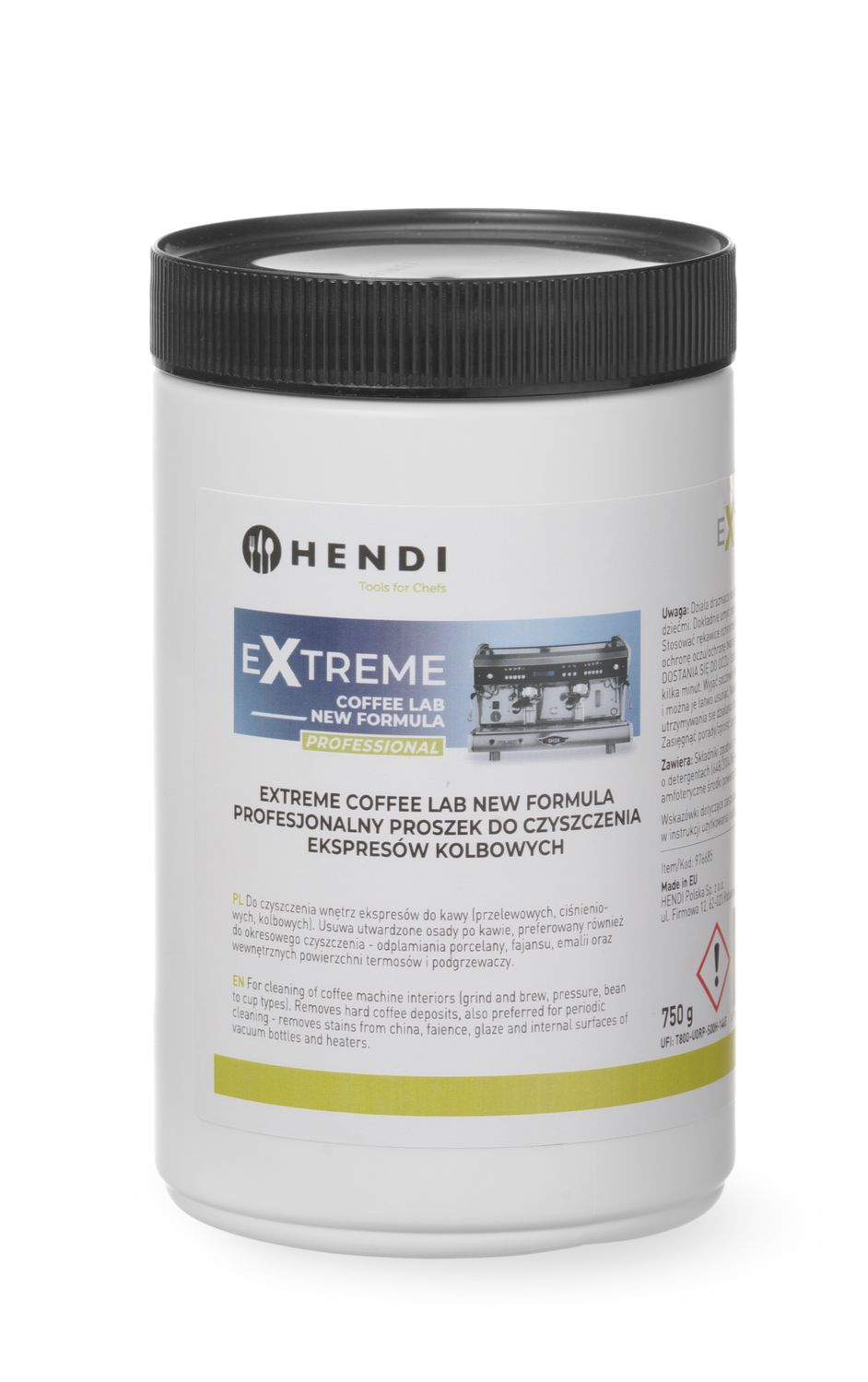 Extreme Coffee Lab New Formula profesionální čisticí prostředek pro pákové kávovary, HENDI, 0,75 kg