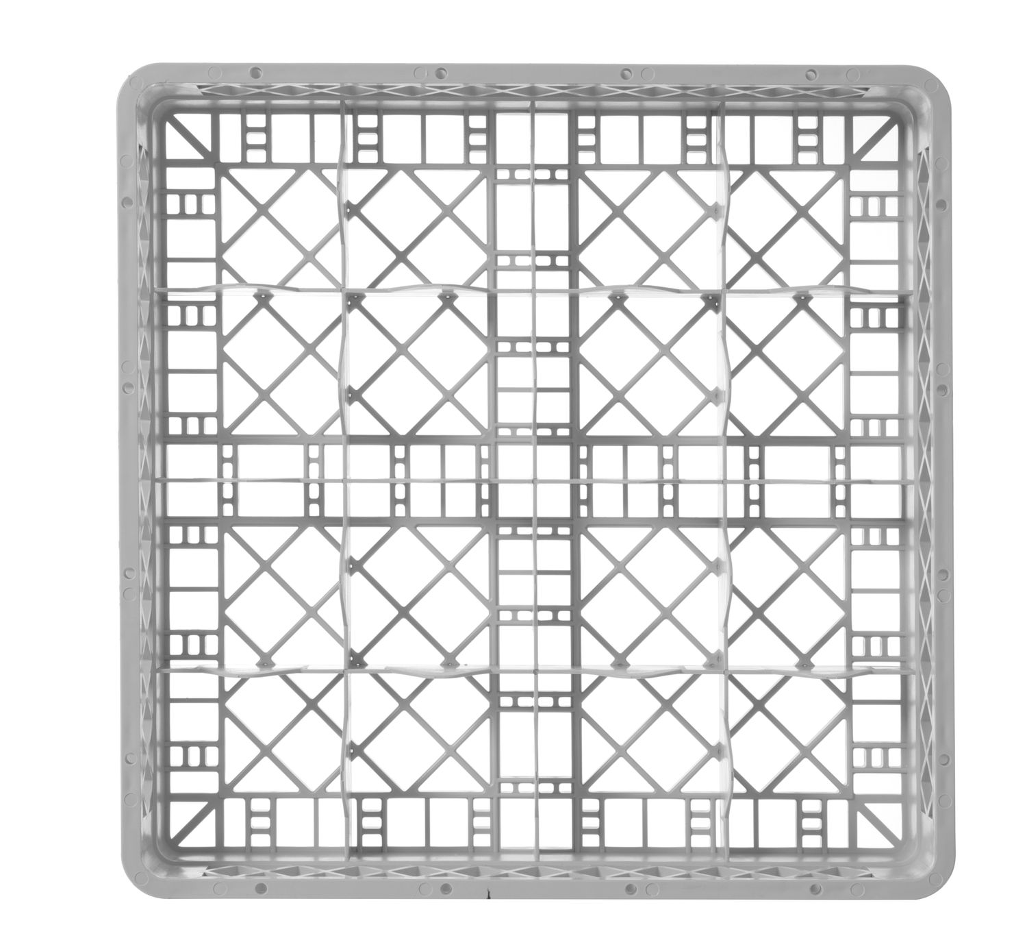 Koš na sklo 500 x 500 mm, HENDI, 16 přihrádek, 500x500x(H)104mm 877043