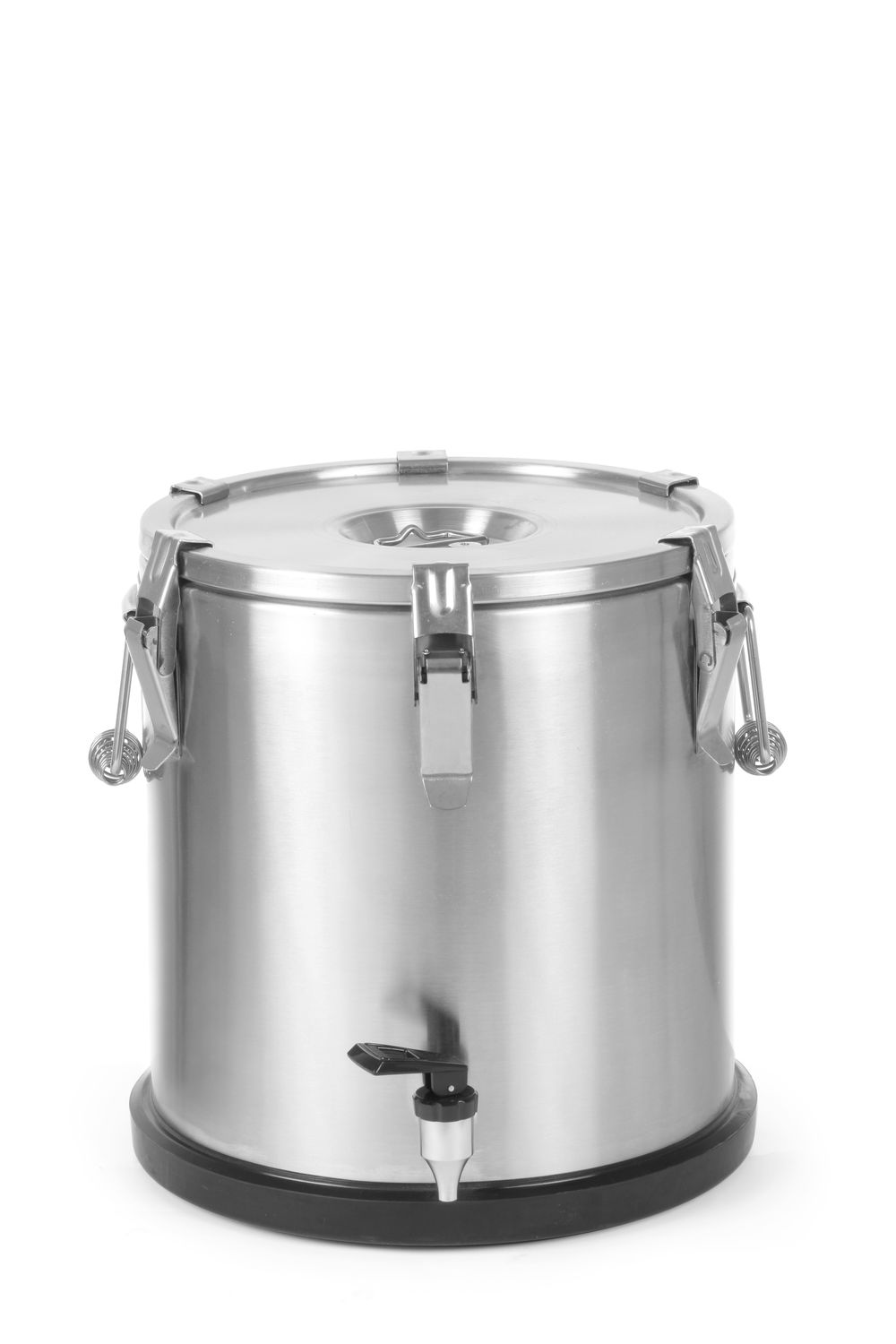 Izolační přenosný termos – s kohoutkem, HENDI, Profi Line, 20L, Stříbrná, ⌀330x(H)360mm s kohoutem, art.710227