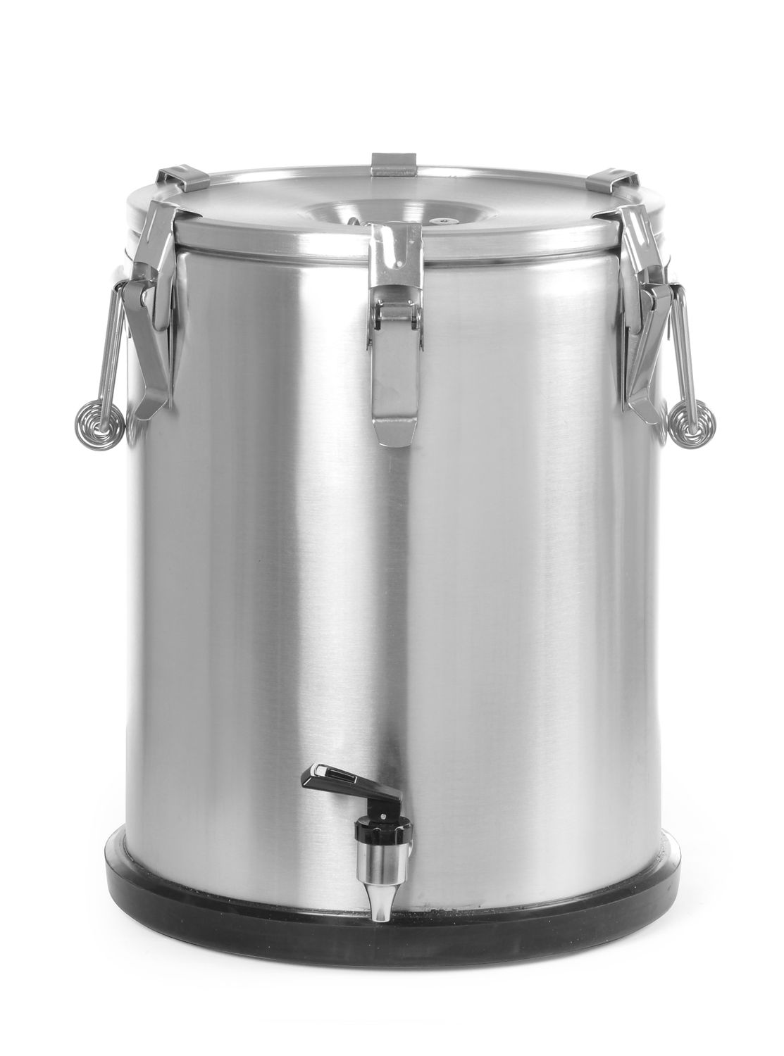 Izolační přenosný termos – s kohoutkem, HENDI, Profi Line, 25L, Stříbrná, ⌀330x(H)430mm s kohoutkem, art.710234
