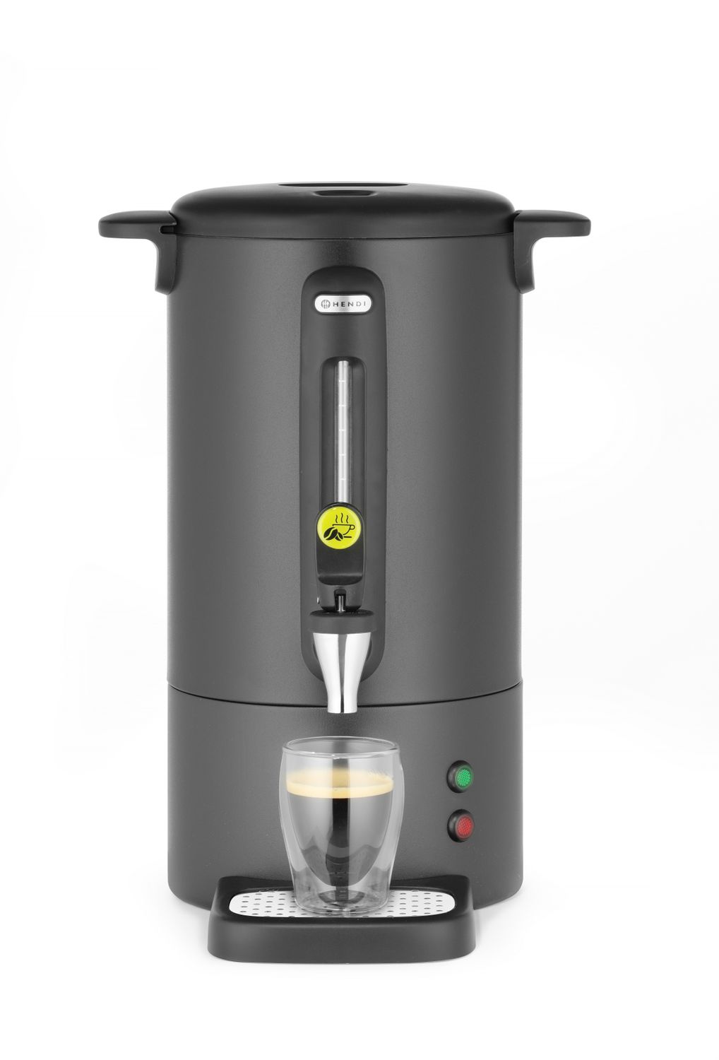 Perkolátor UNIQ, HENDI, navržený Robertem Bronwasserem, 7L, Černá, 220-240V/1050W, 307x330x(H)450mm matný černý, Kód 211472