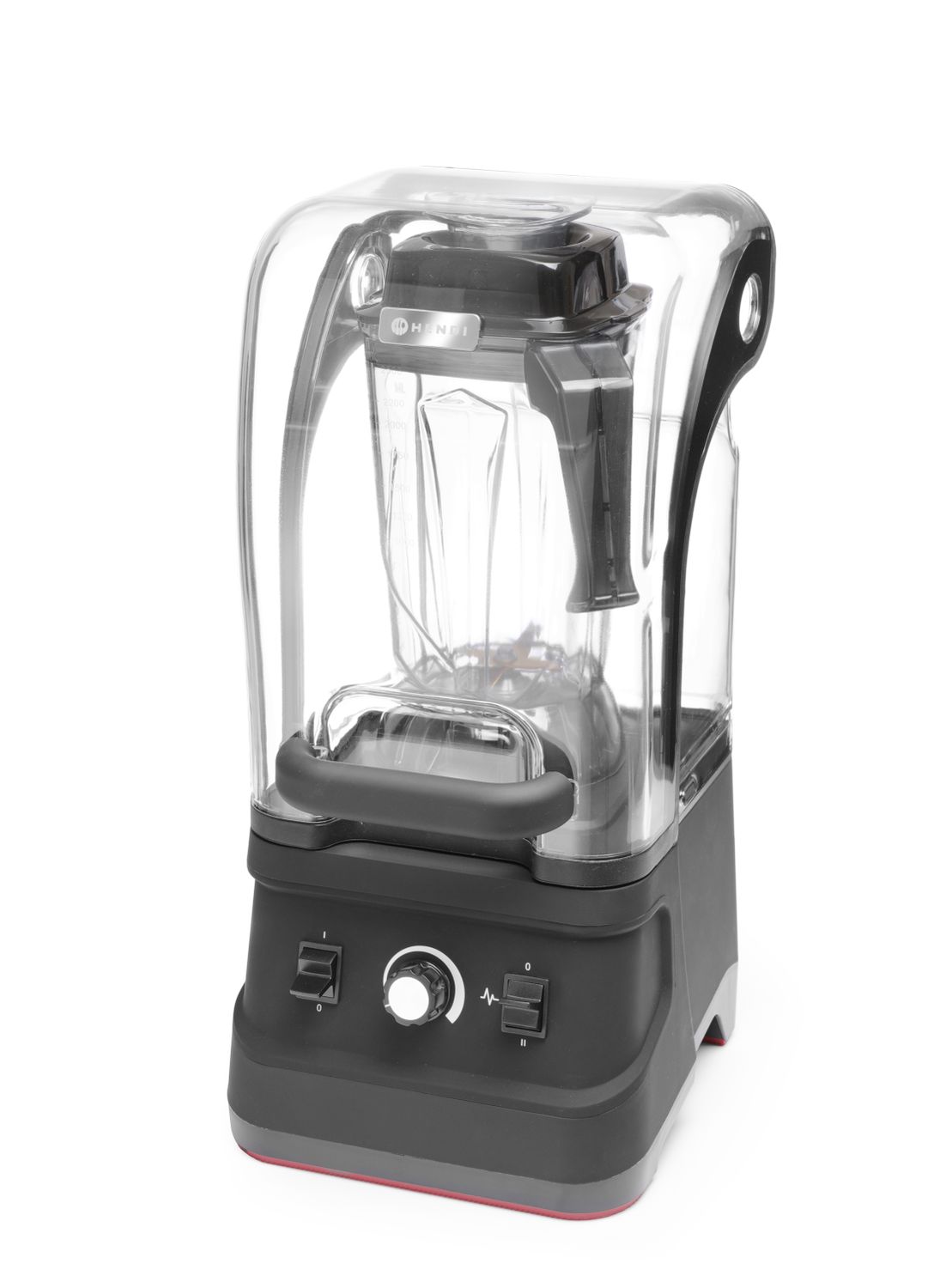 Barový mixér se zvukovým krytem, HENDI, 2,5L, Černá, 220-240V/1680W, 250x300x(H)540mm