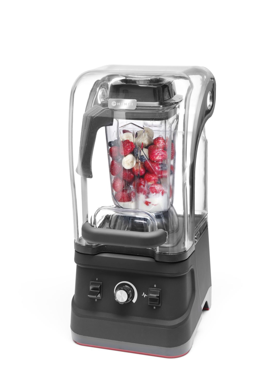 Barový mixér se zvukovým krytem, HENDI, 2,5L, Černá, 220-240V/1680W, 250x300x(H)540mm