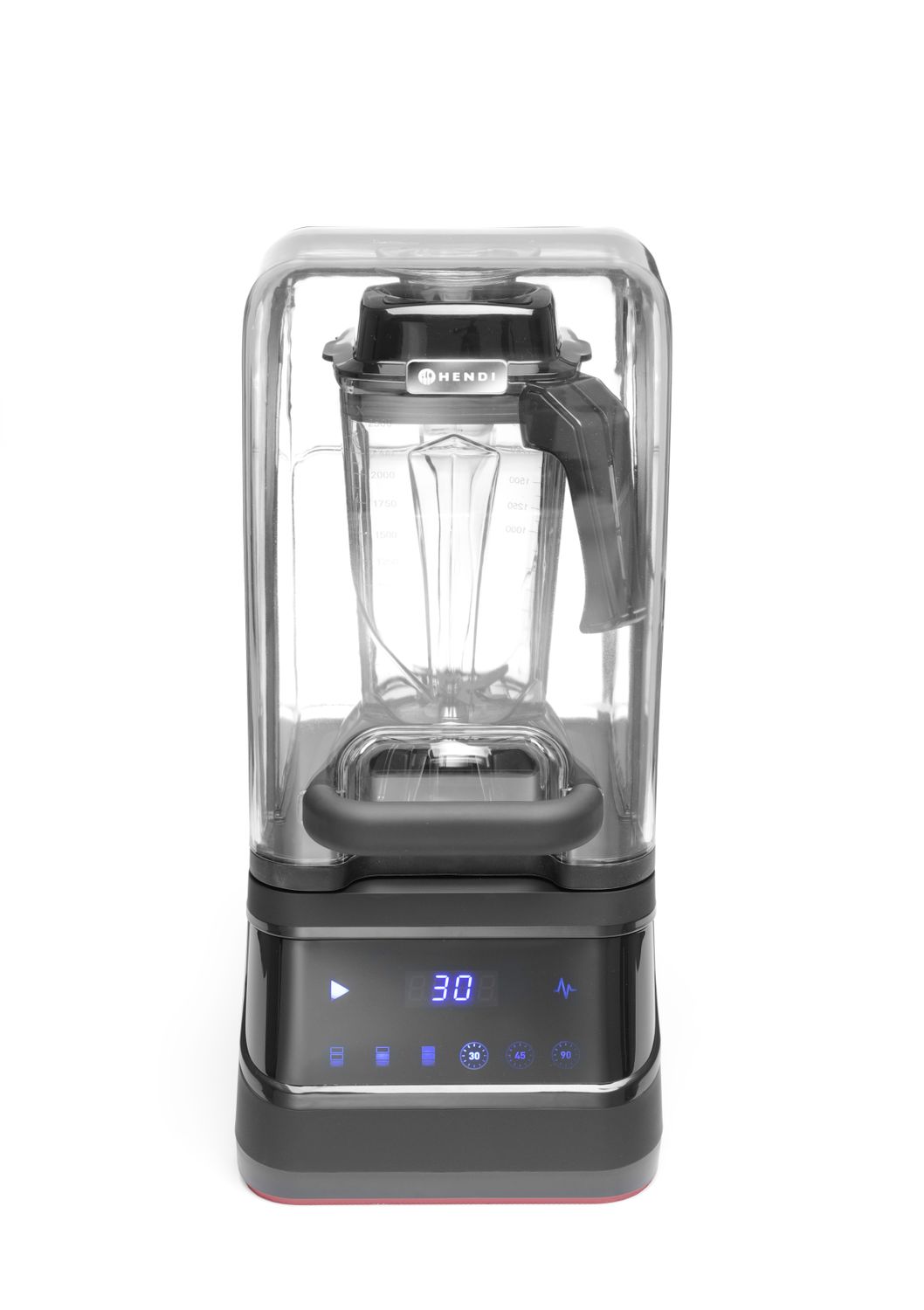 Digitální barový mixér se zvukovým krytem, HENDI, 2,5L, Černá, 220-240V/1680W, 250x300x(H)546mm