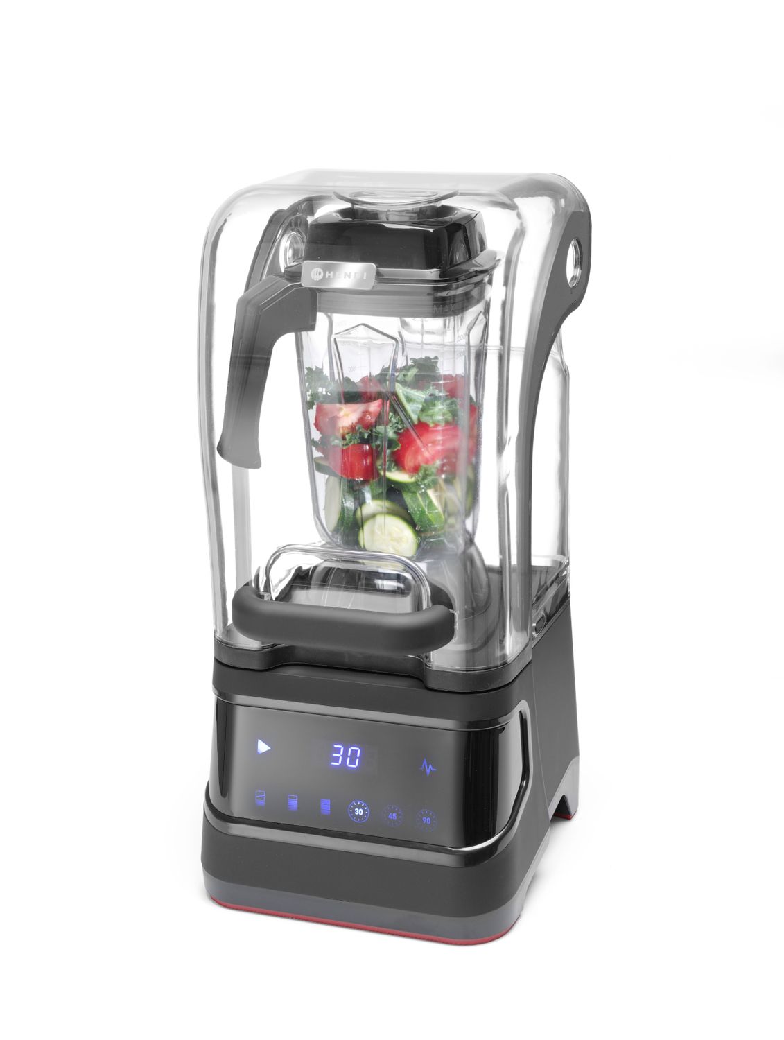 Digitální barový mixér se zvukovým krytem, HENDI, 2,5L, Černá, 220-240V/1680W, 250x300x(H)546mm