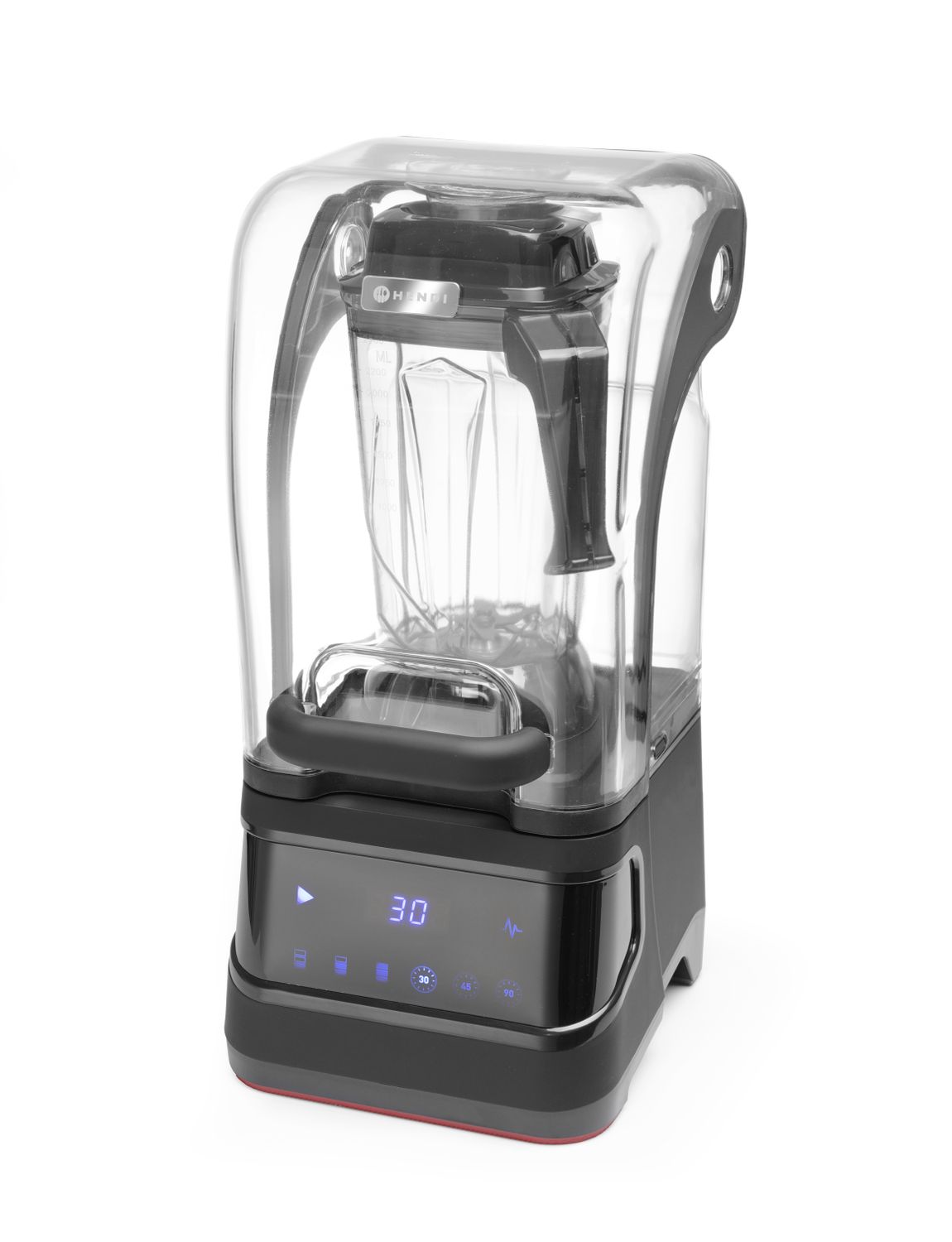 Digitální barový mixér se zvukovým krytem, HENDI, 2,5L, Černá, 220-240V/1680W, 250x300x(H)546mm