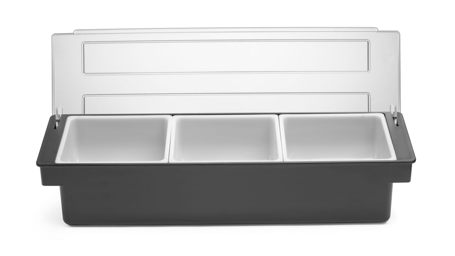 Box na přísady – 3 nádoby, BarUp, Černá, 480x150x(H)100mm