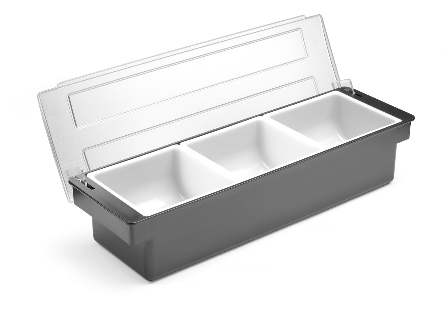Box na přísady – 3 nádoby, BarUp, Černá, 480x150x(H)100mm