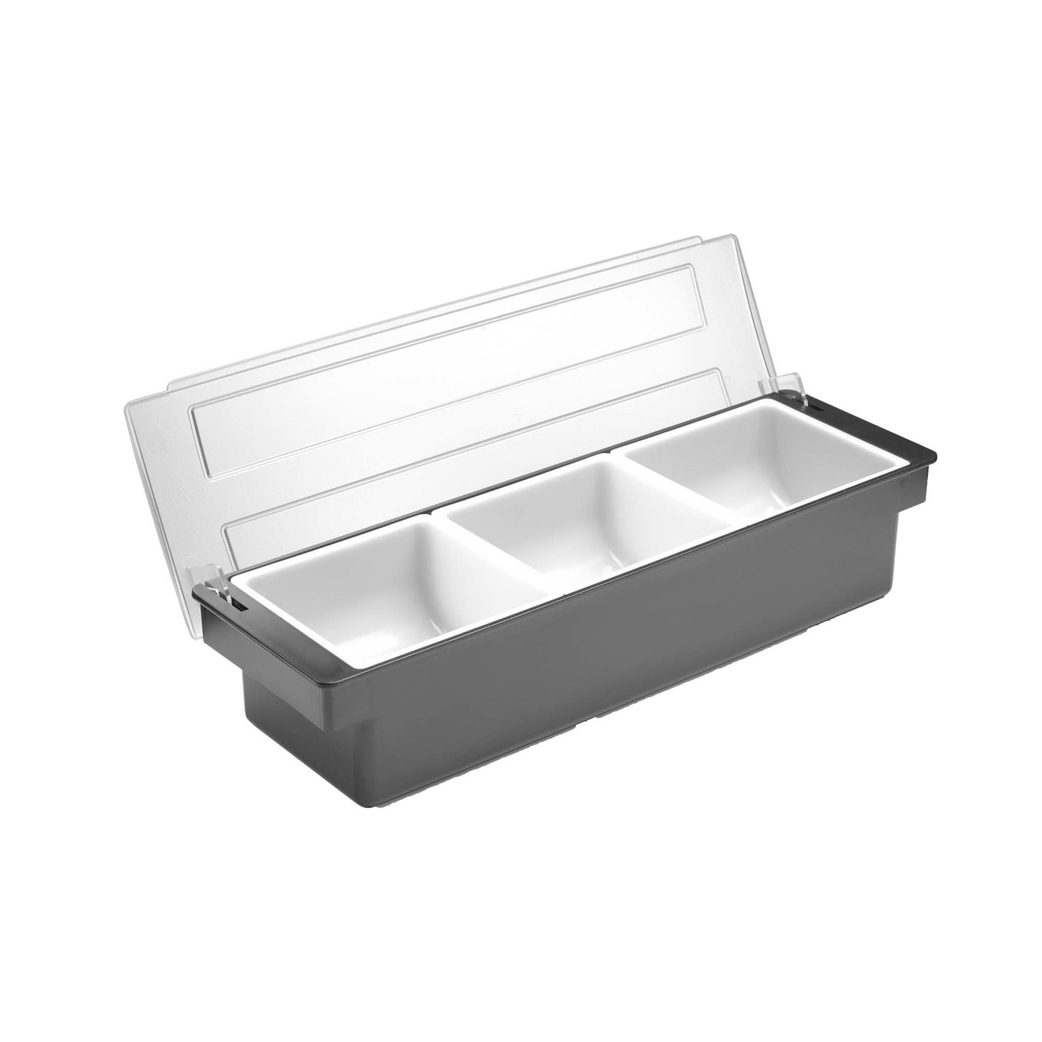 Box na přísady – 3 nádoby, BarUp, Černá, 480x150x(H)100mm