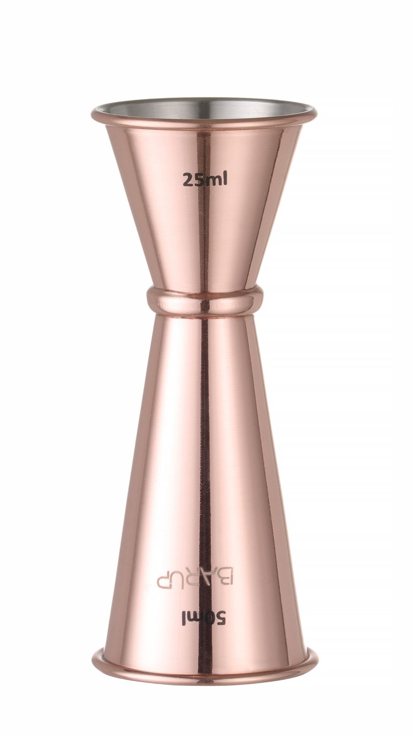 Barmanská měrka - jigger 30/50 ml, BarUp, Měděná, ⌀45x(H)114mm