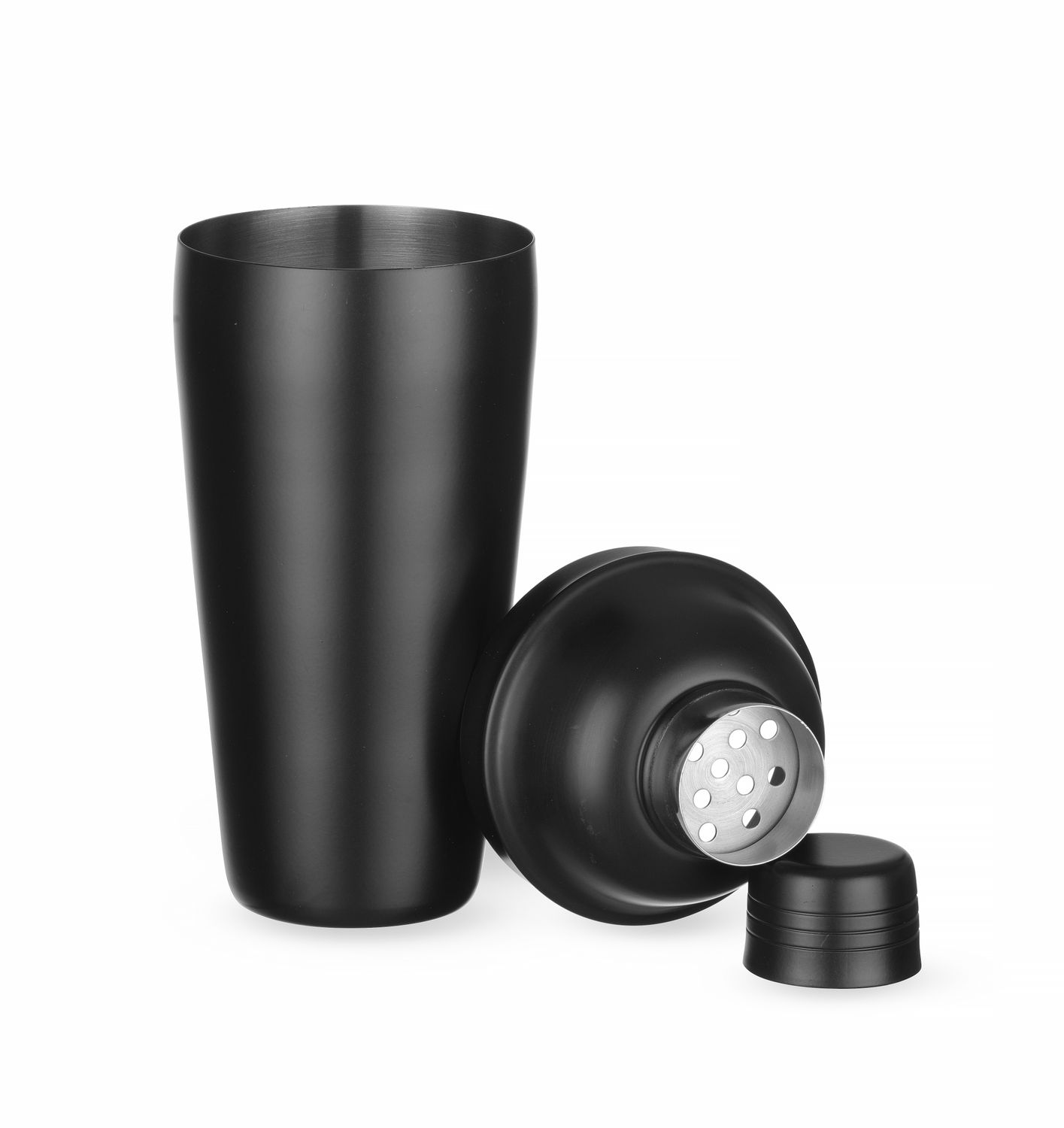 3-dílný Cobblerův shaker, BarUp, Černá, ⌀85x(H)240mm