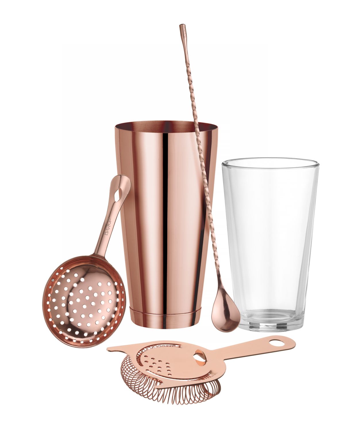 Barmanské sítko Julep, BarUp, měděné, 160x75mm