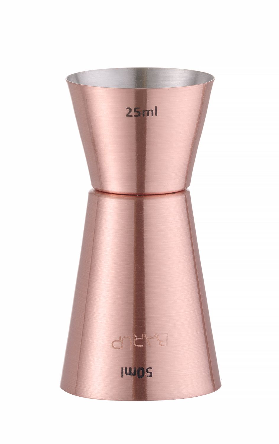 Barmanská odměrka - jigger 25/50 ml, BarUp, Měděná, ⌀42x(H)86mm