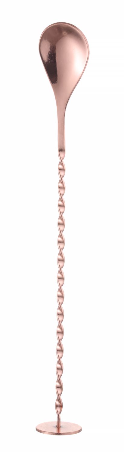 Barová lžíce s drtičem, BarUp, Měděná, 280x35mm