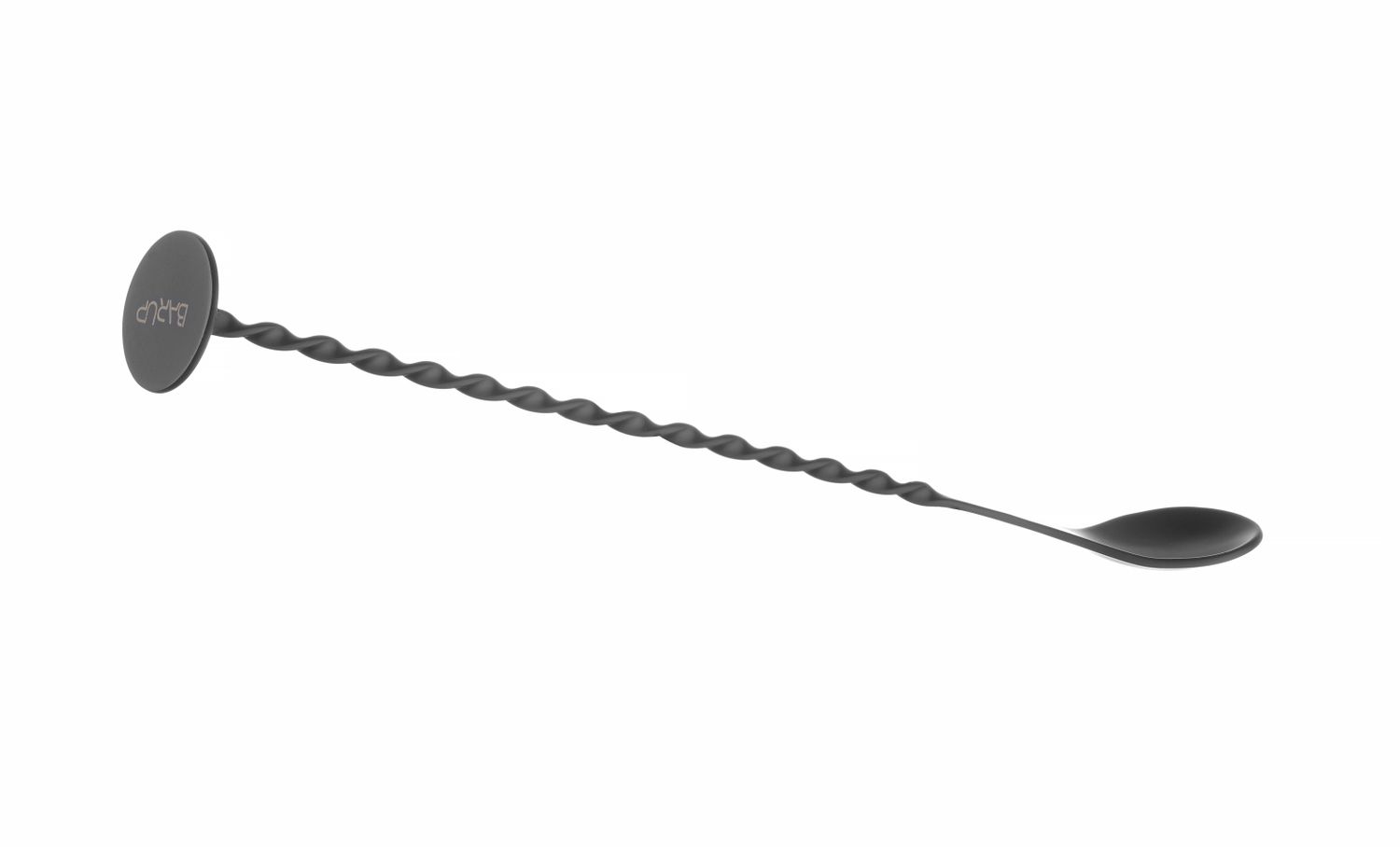 Barová lžíce s drtičem, BarUp, Černá, 280x35mm
