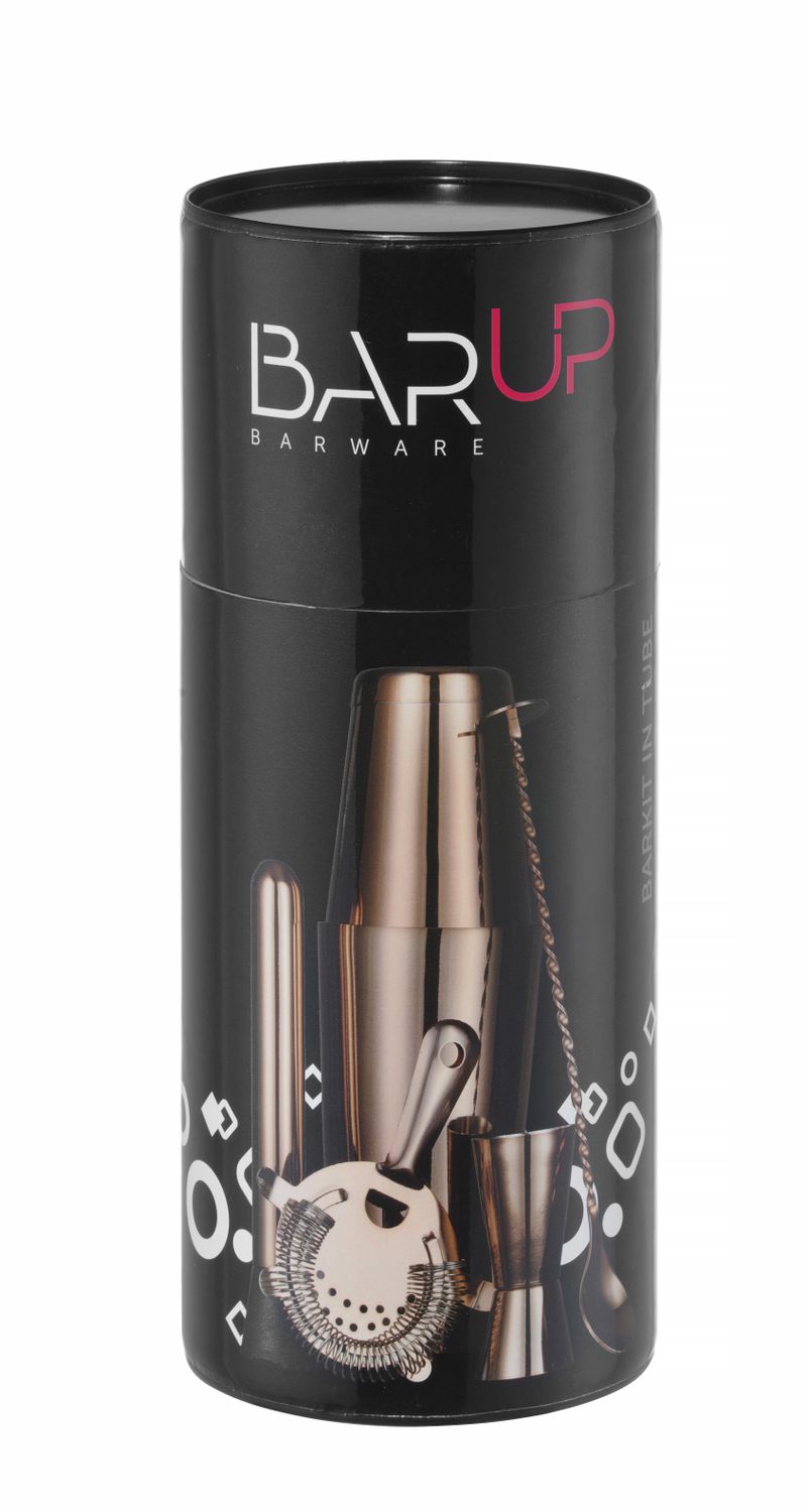 Barová souprava v tubě, BarUp, Měděná, ⌀120x(H)320mm