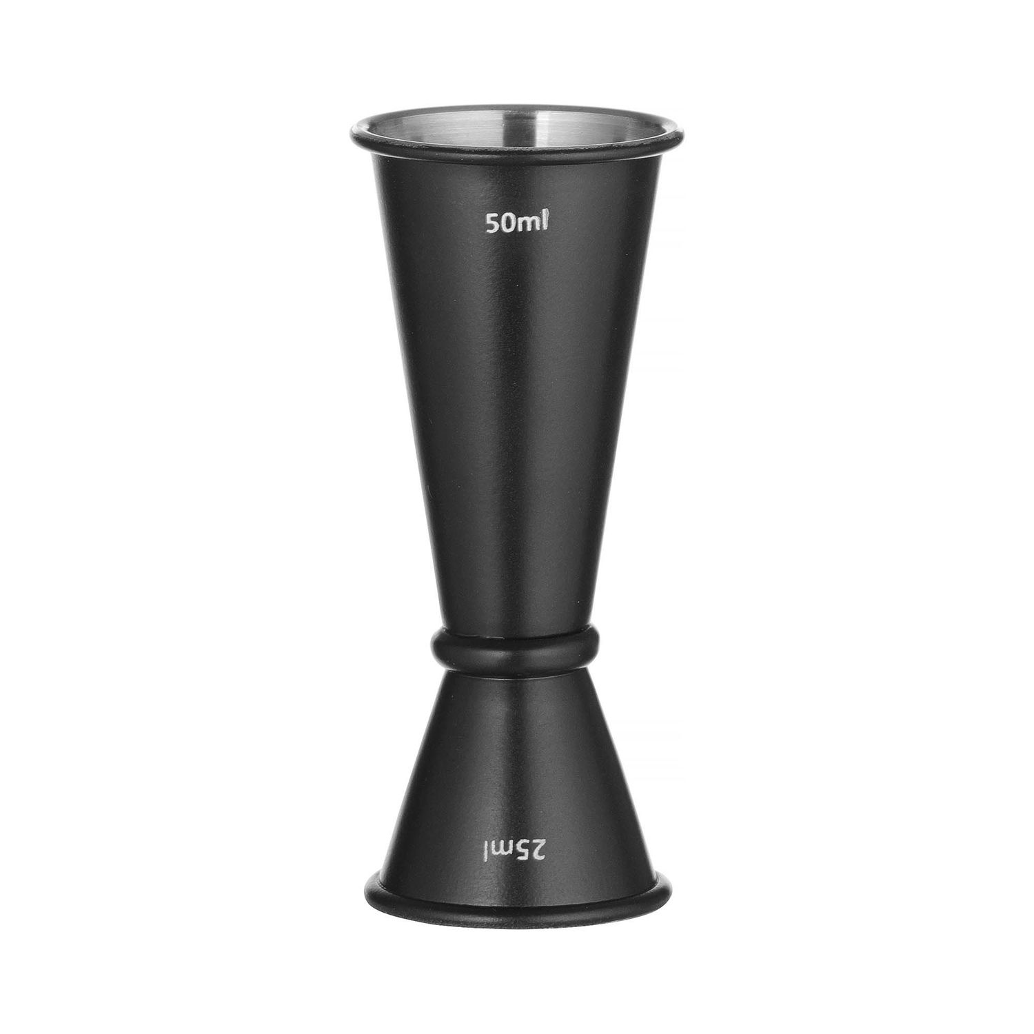 Barmanská odměrka - jigger 25/50 ml, BarUp, Černá, ⌀44x(H)110mm