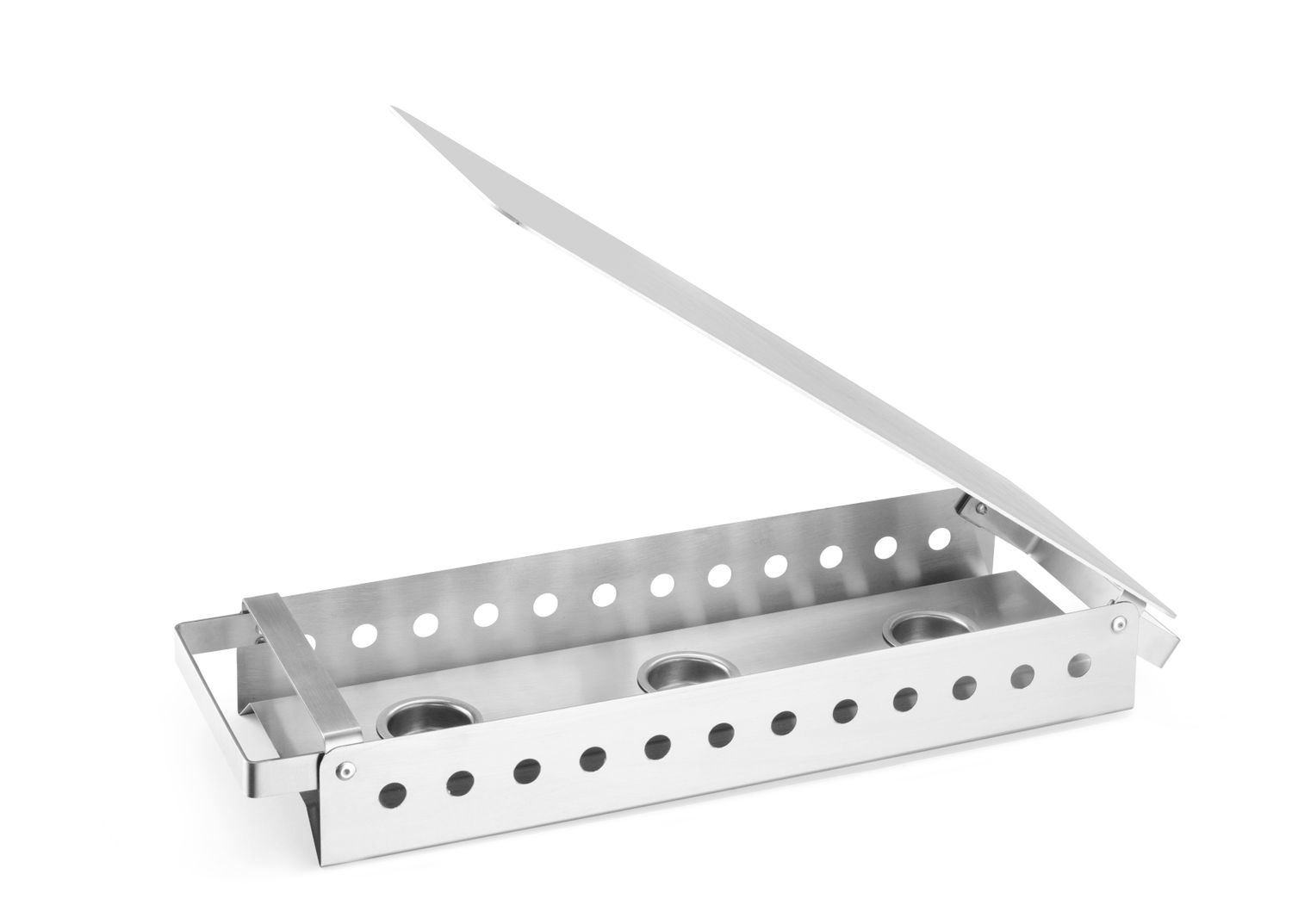 Ohřívač jídel s 3 držáky na svíčky, HENDI, 450x180x(H)65mm 3 hořáky 463109