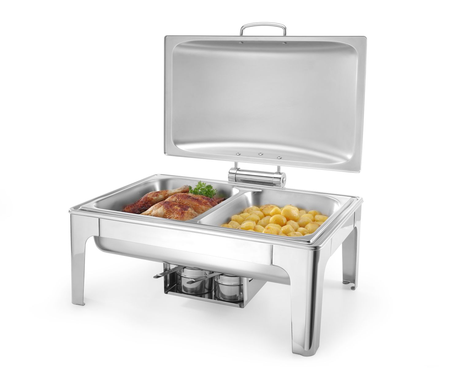 Chafing, ohřívač GN 1/1 satinovaný, HENDI, 9L, 570x430x(H)290mm ProfiLine 470251